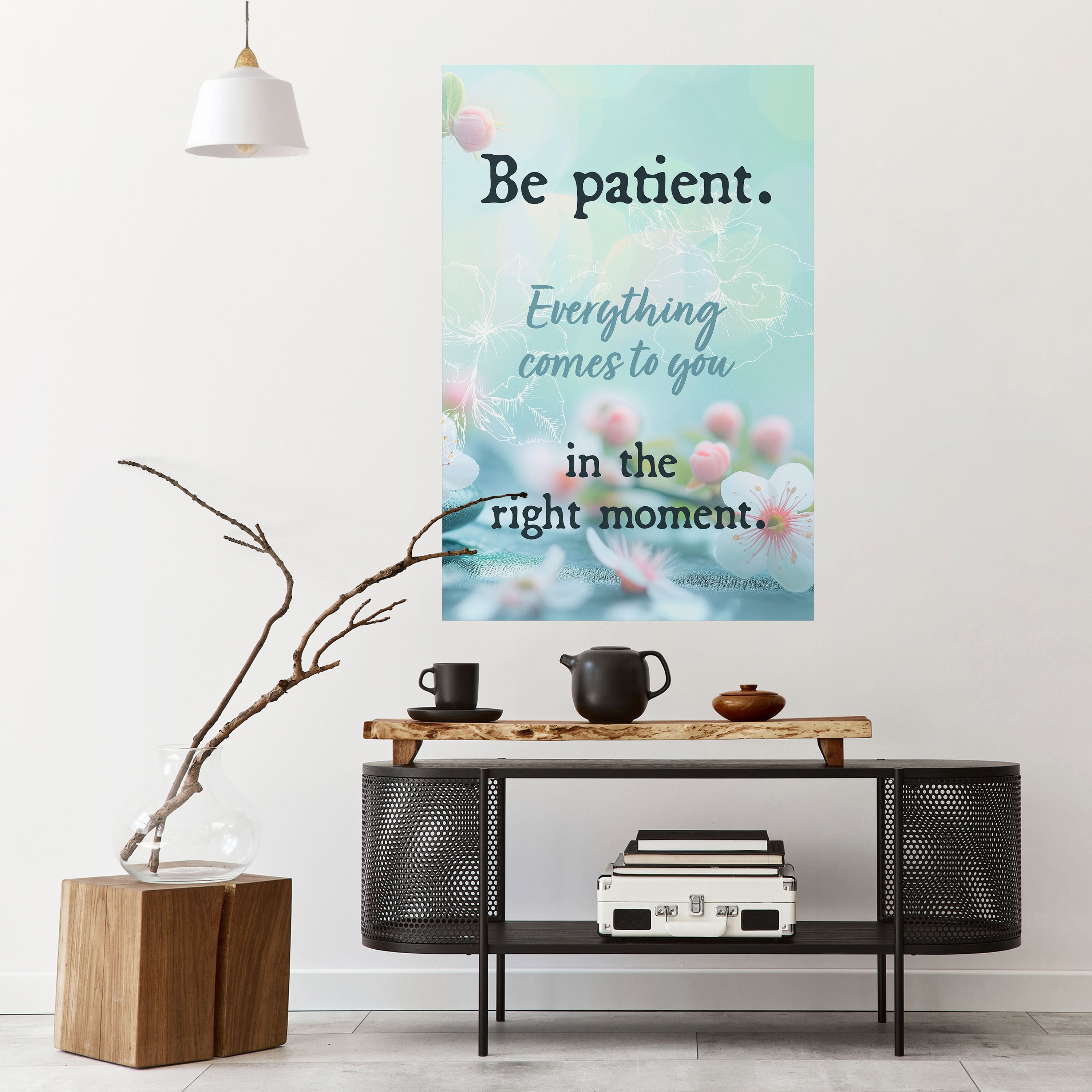 PATIENCE IN BLOOM Vertikales Poster zum Abziehen und Aufkleben