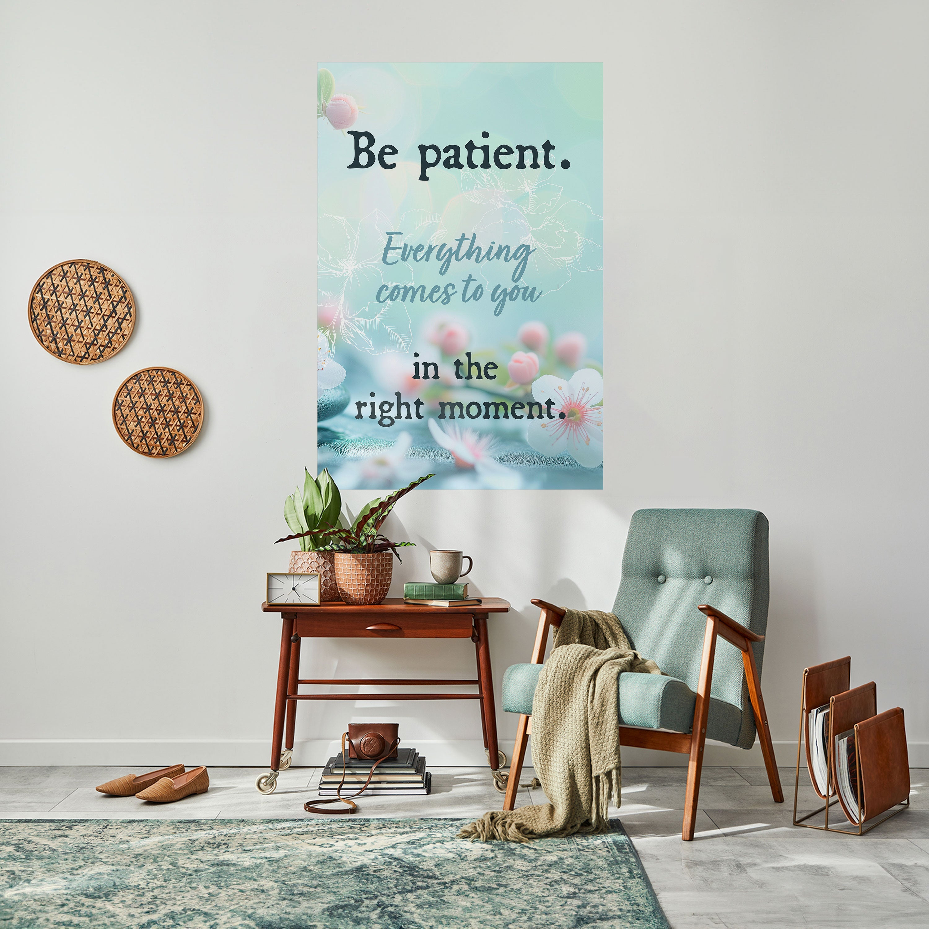 PATIENCE IN BLOOM Vertikales Poster zum Abziehen und Aufkleben
