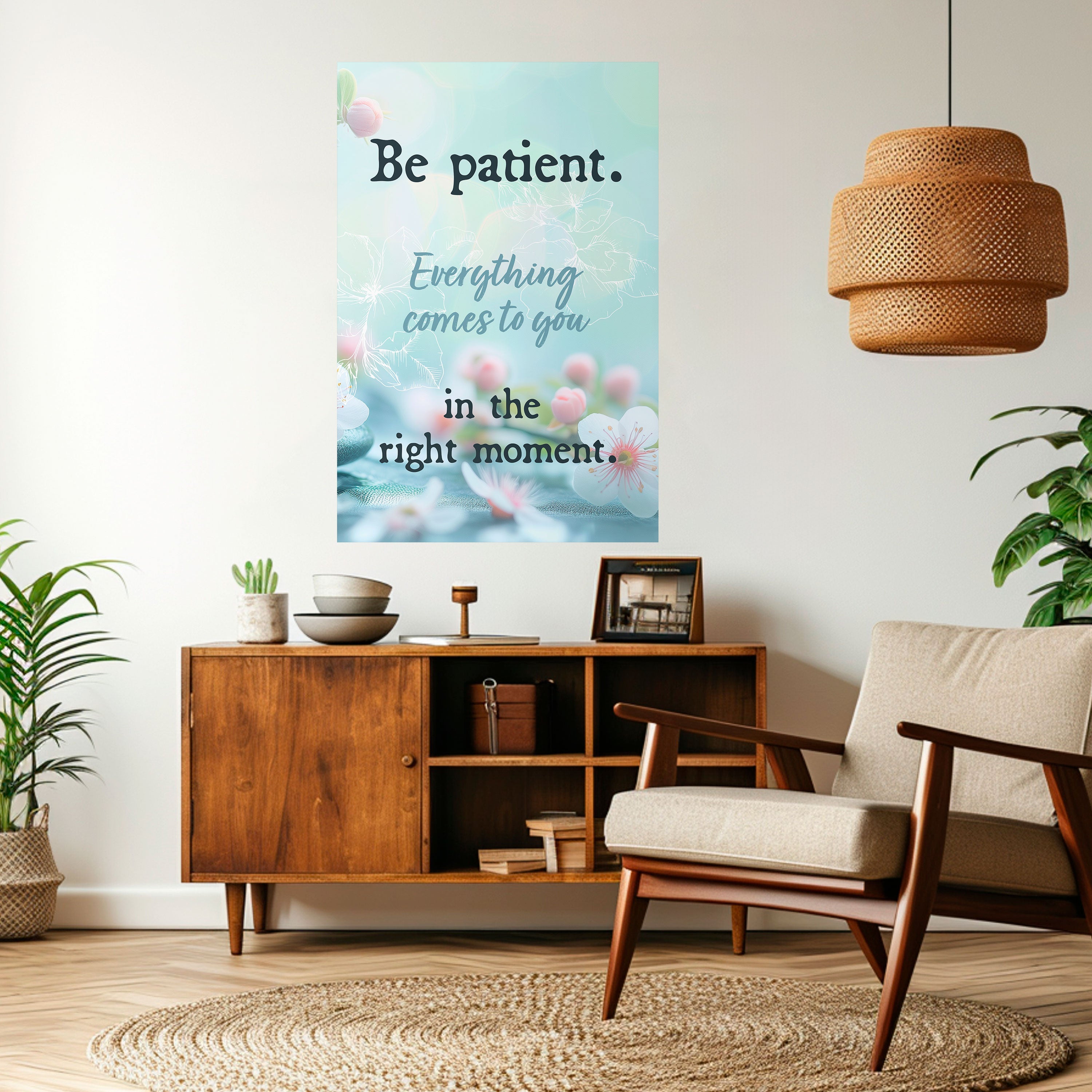 PATIENCE IN BLOOM Vertikales Poster zum Abziehen und Aufkleben