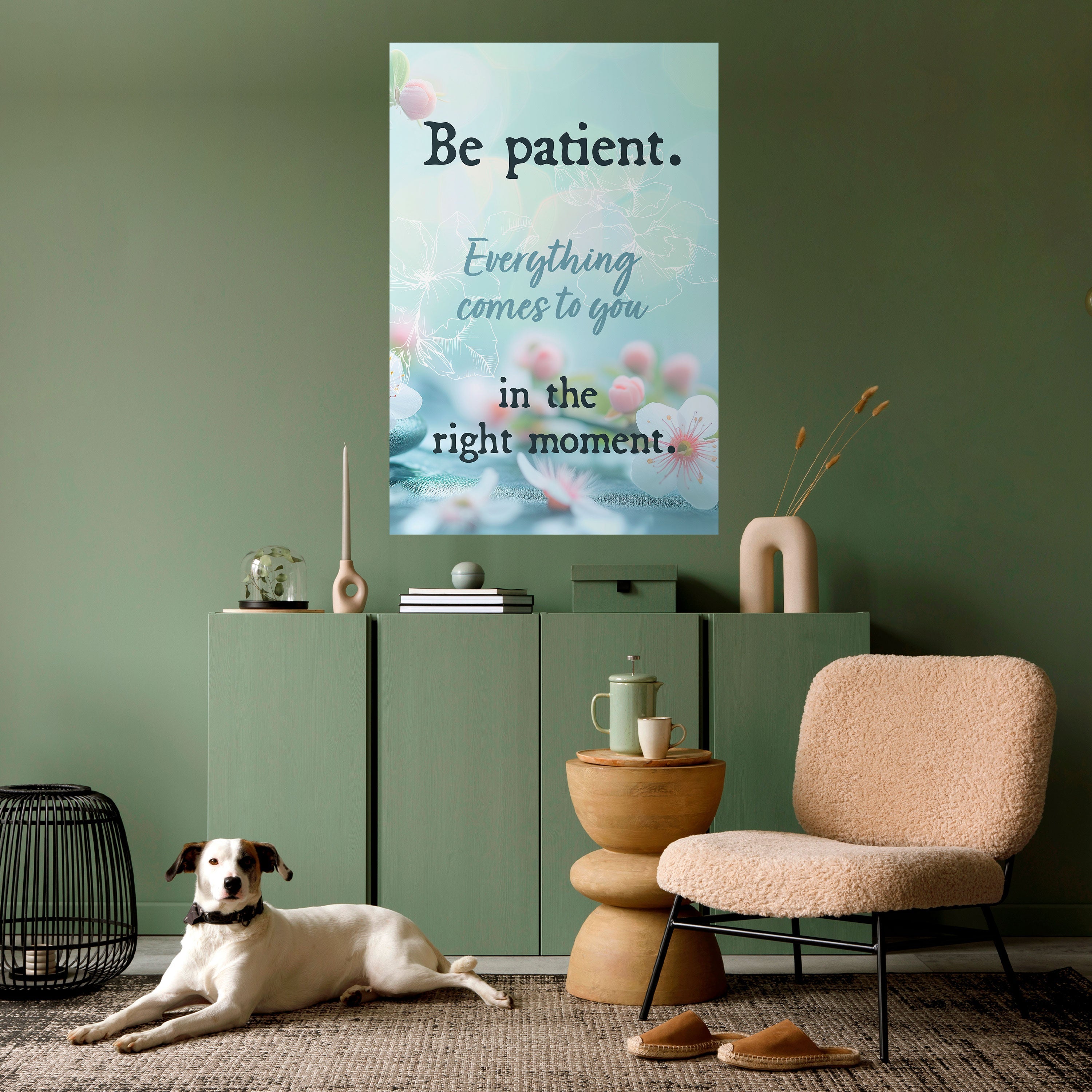 PATIENCE IN BLOOM Vertikales Poster zum Abziehen und Aufkleben
