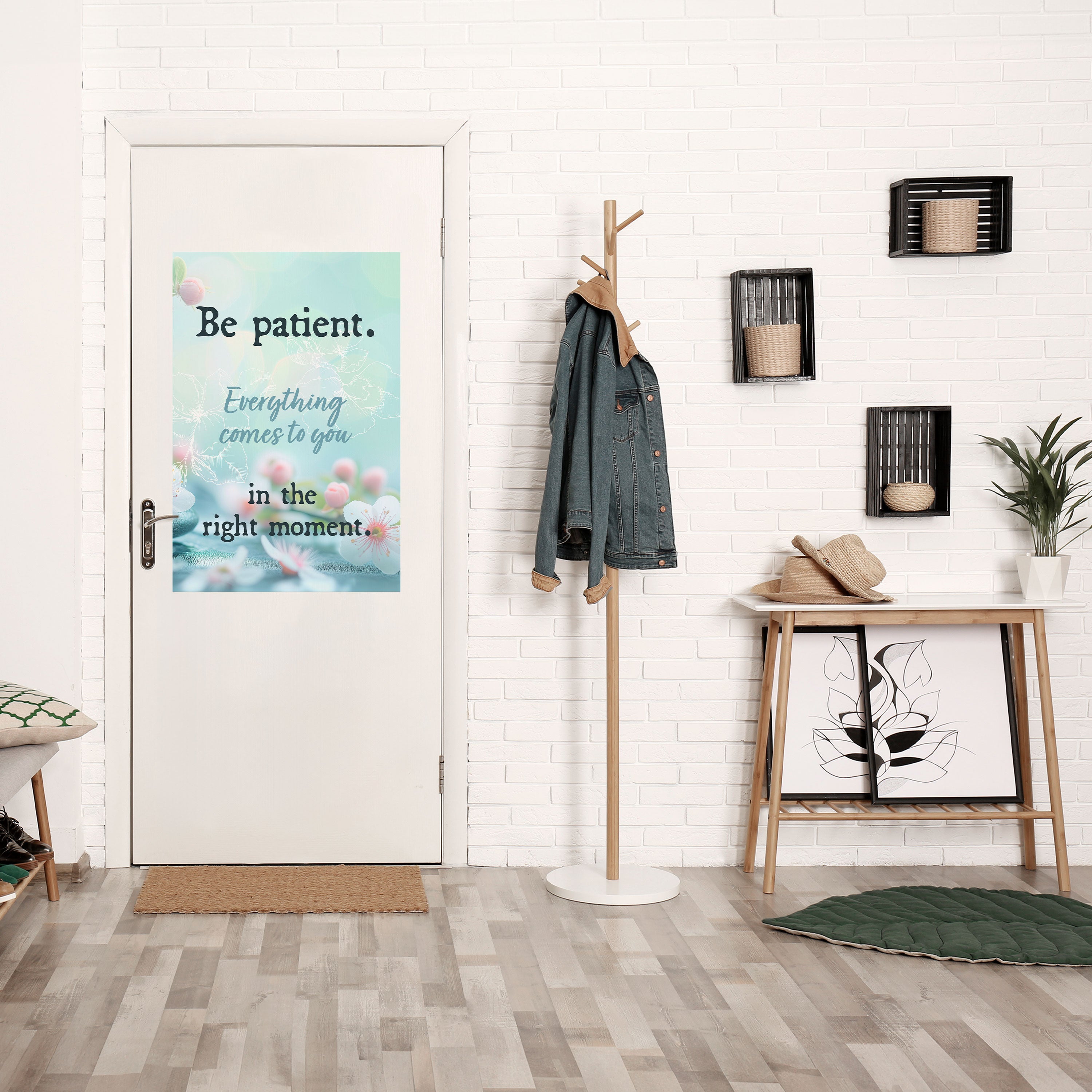 PATIENCE IN BLOOM Vertikales Poster zum Abziehen und Aufkleben