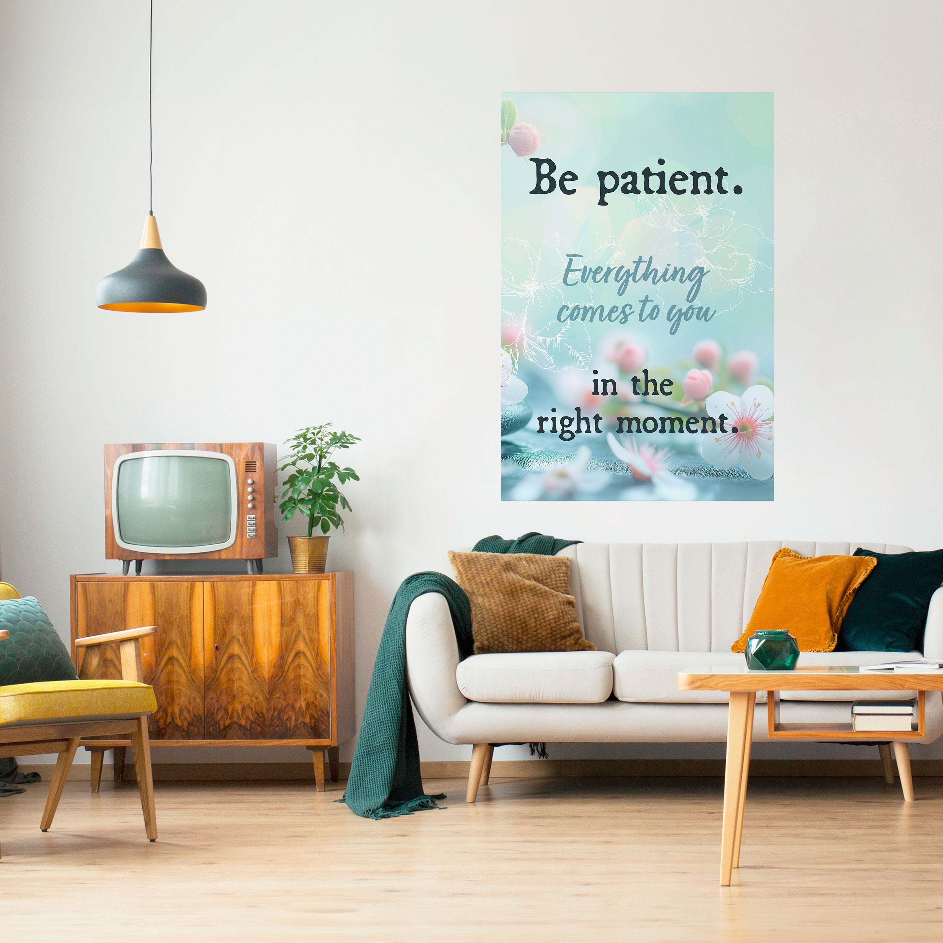 PATIENCE IN BLOOM Vertikales Poster zum Abziehen und Aufkleben