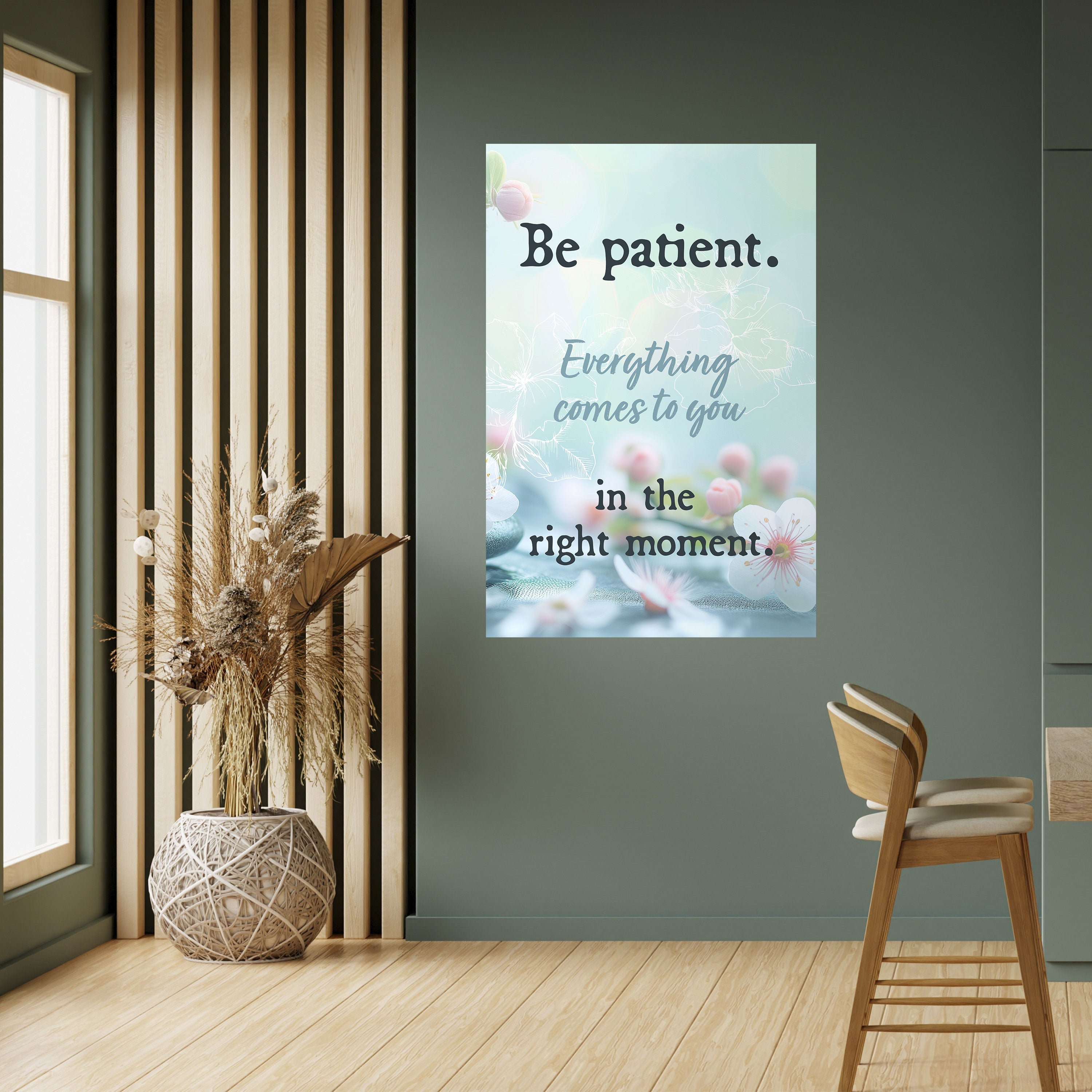 PATIENCE IN BLOOM Vertikales Poster zum Abziehen und Aufkleben