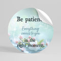 PATIENCE IN BLOOM Runder Wandsticker zum Abziehen und Aufkleben