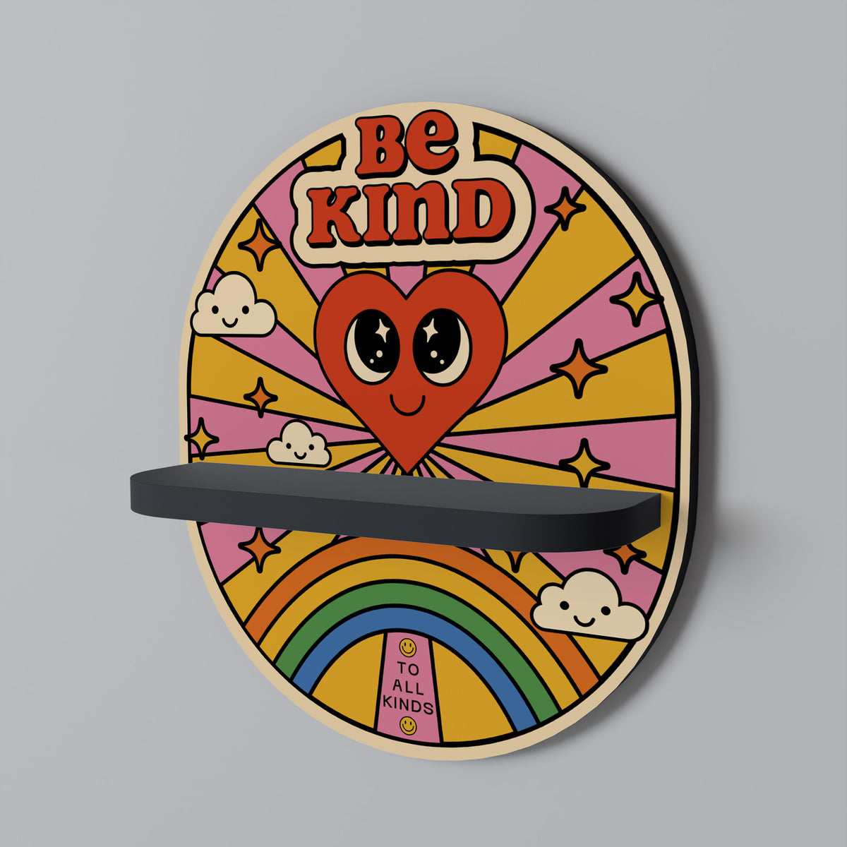 BE KIND Dekoratives Wandregal