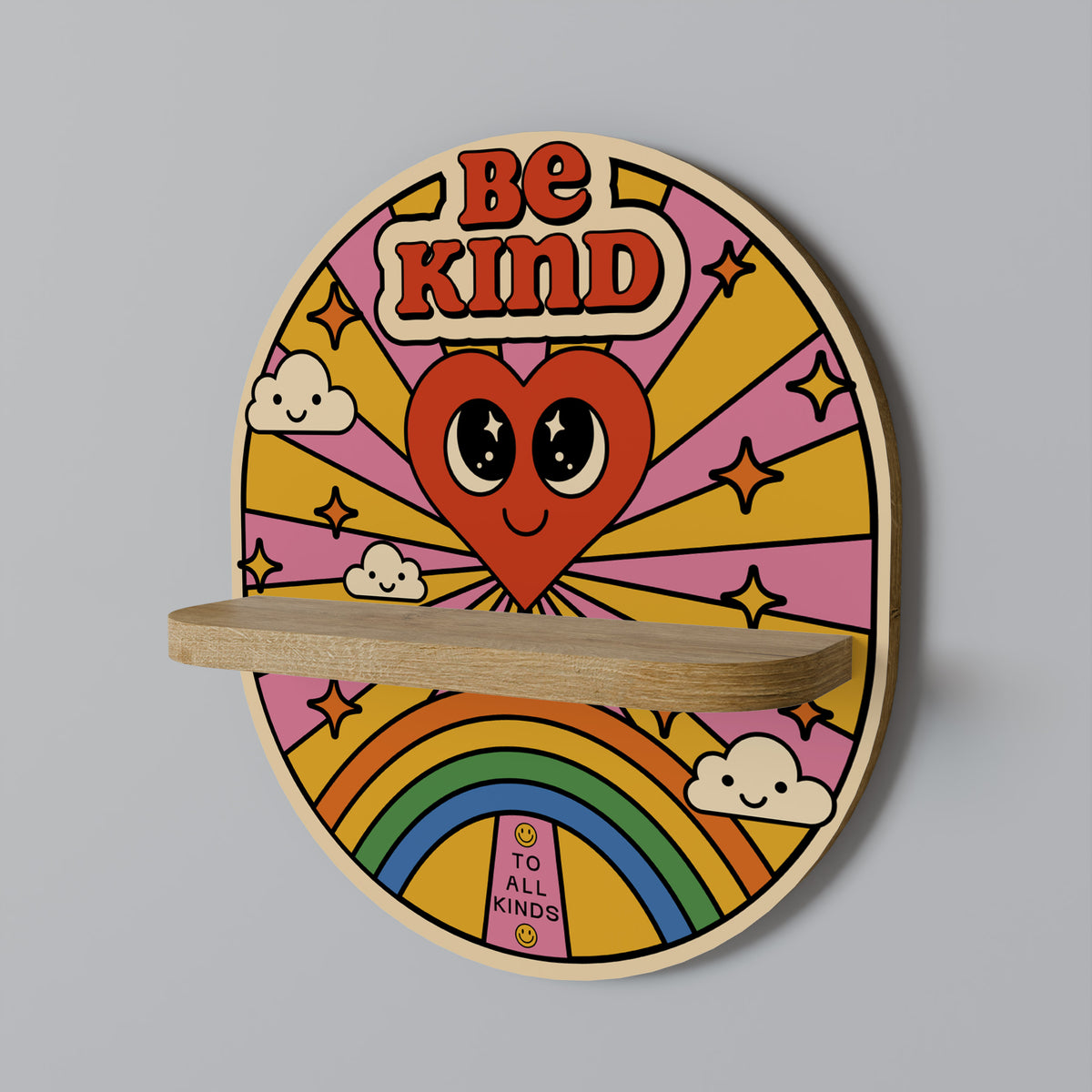 BE KIND Dekoratives Wandregal