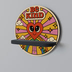 BE KIND Rundes Kunstregal in Schwarz