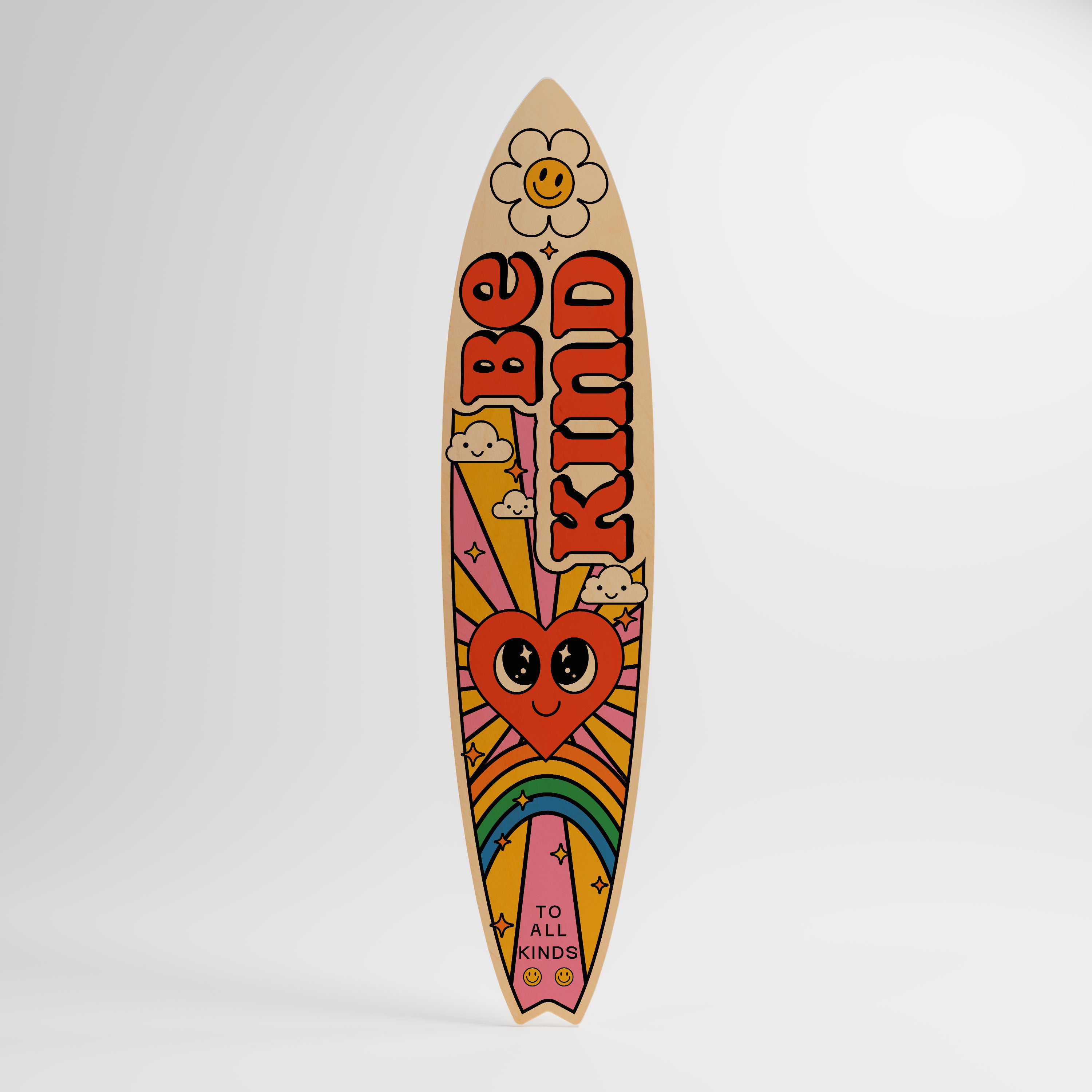 BE KIND Deko-Surfboard
