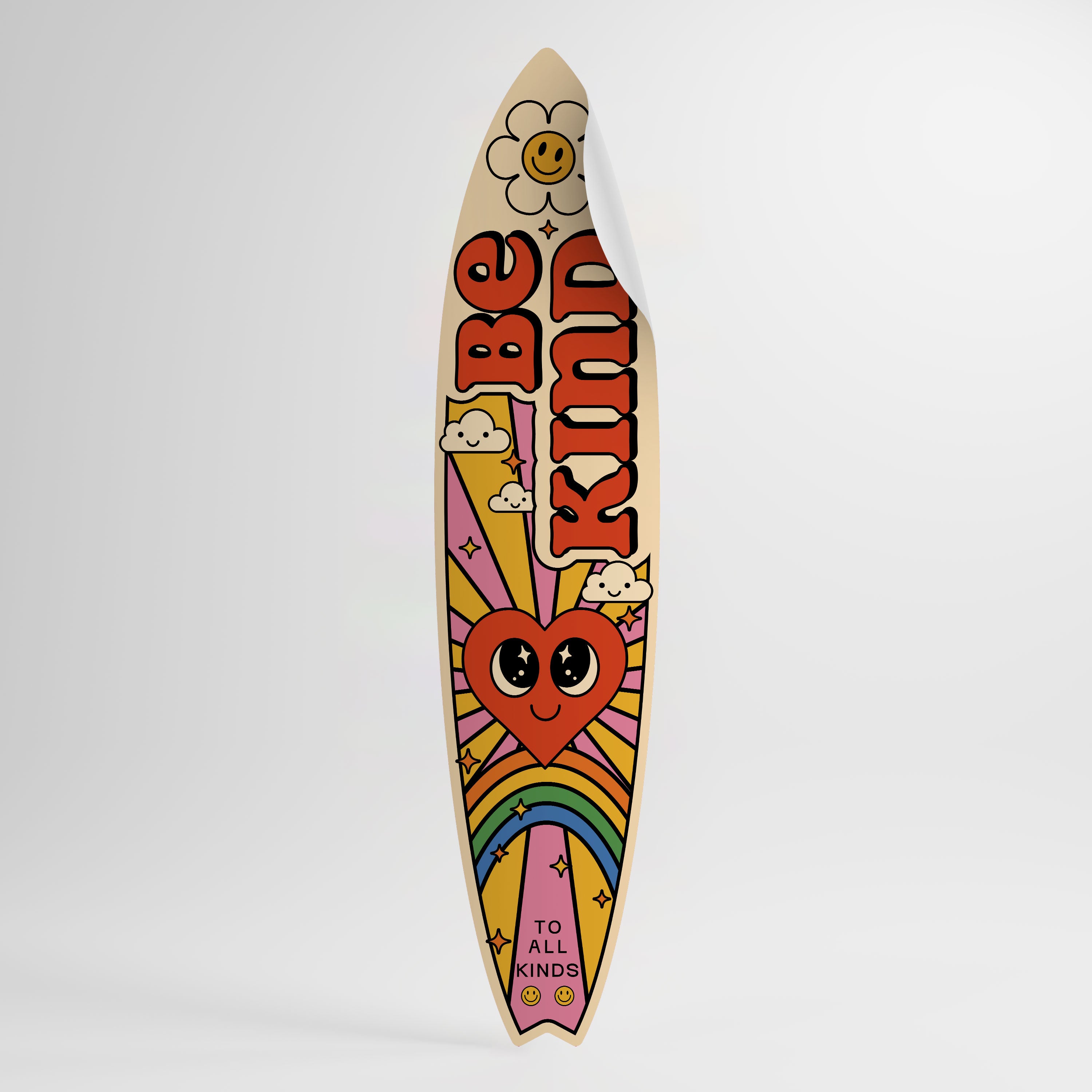 BE KIND Surfboard-Wandsticker