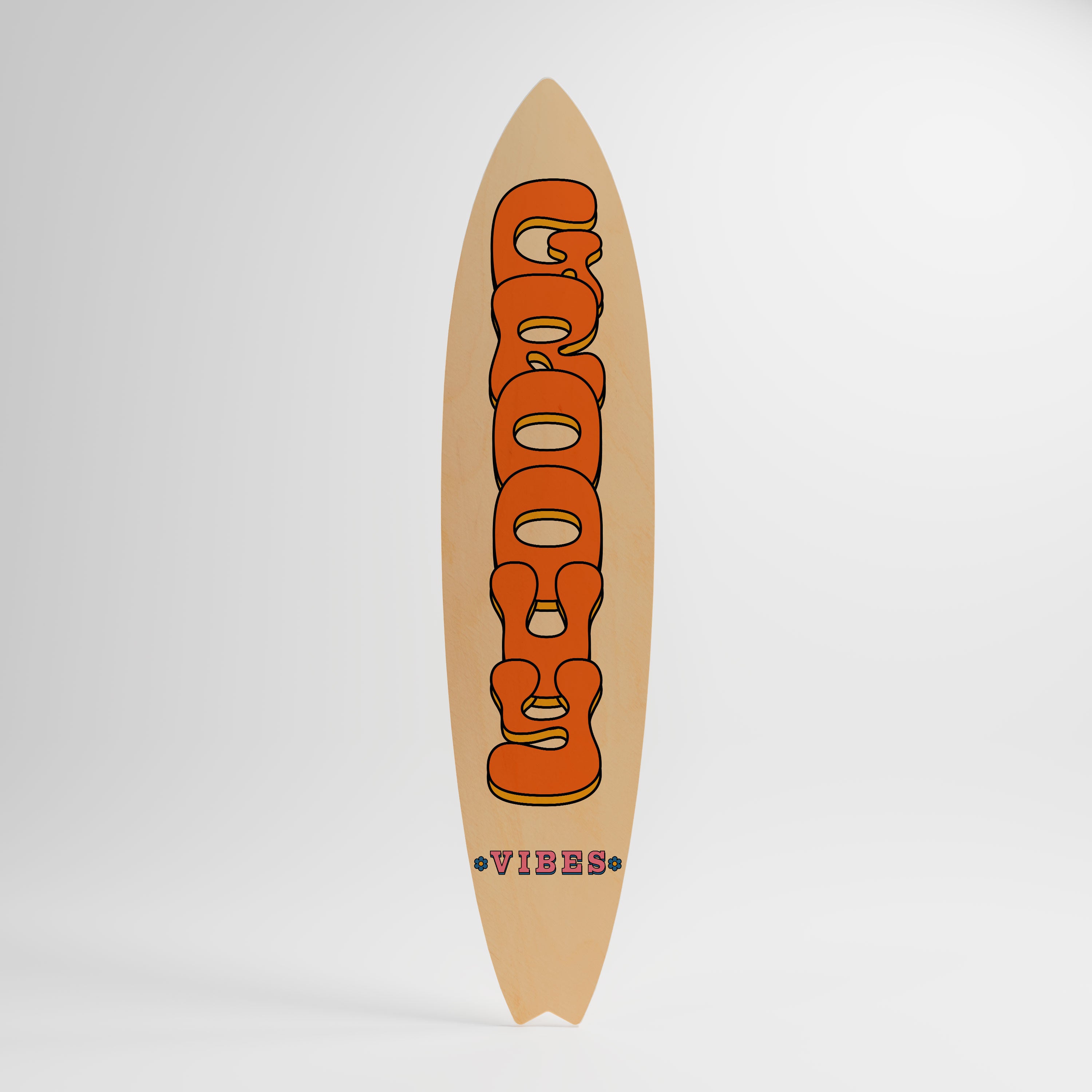 GROOVY VIBES Deko-Surfboard