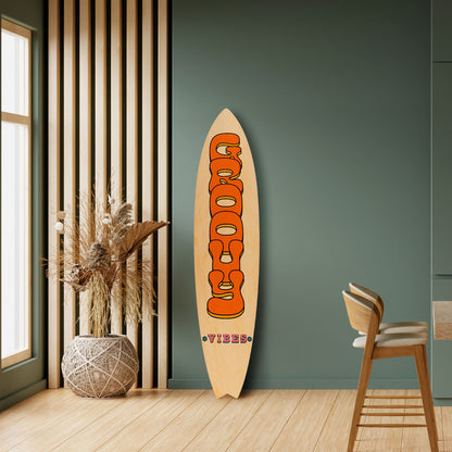 GROOVY VIBES Deko-Surfboard
