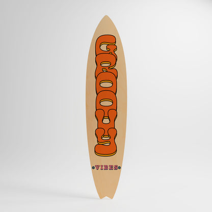 GROOVY VIBES Deko-Surfboard