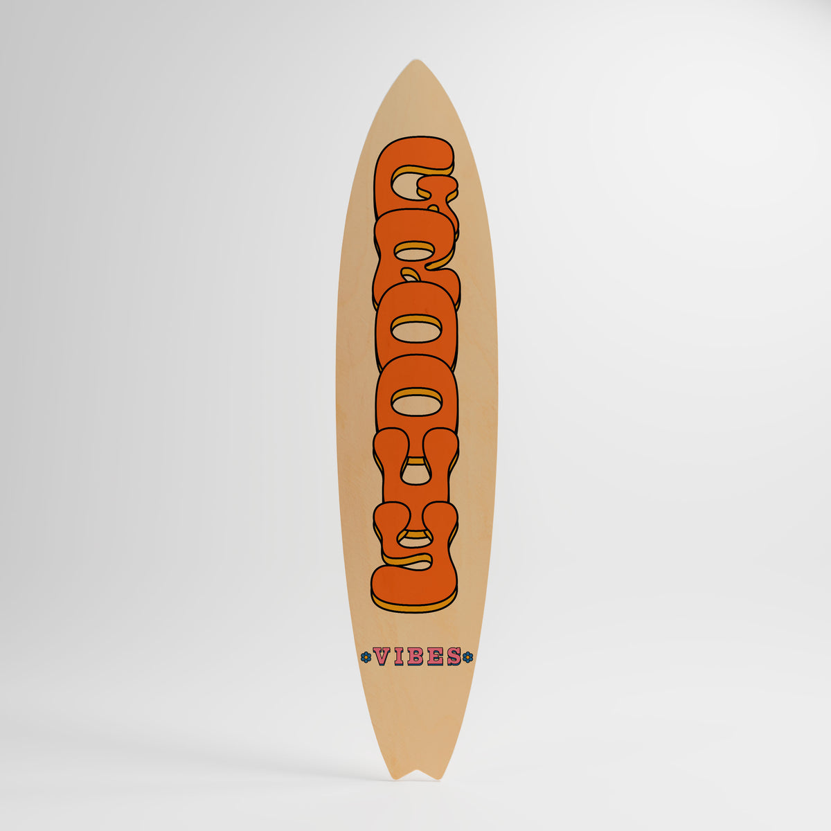 GROOVY VIBES Deko-Surfboard