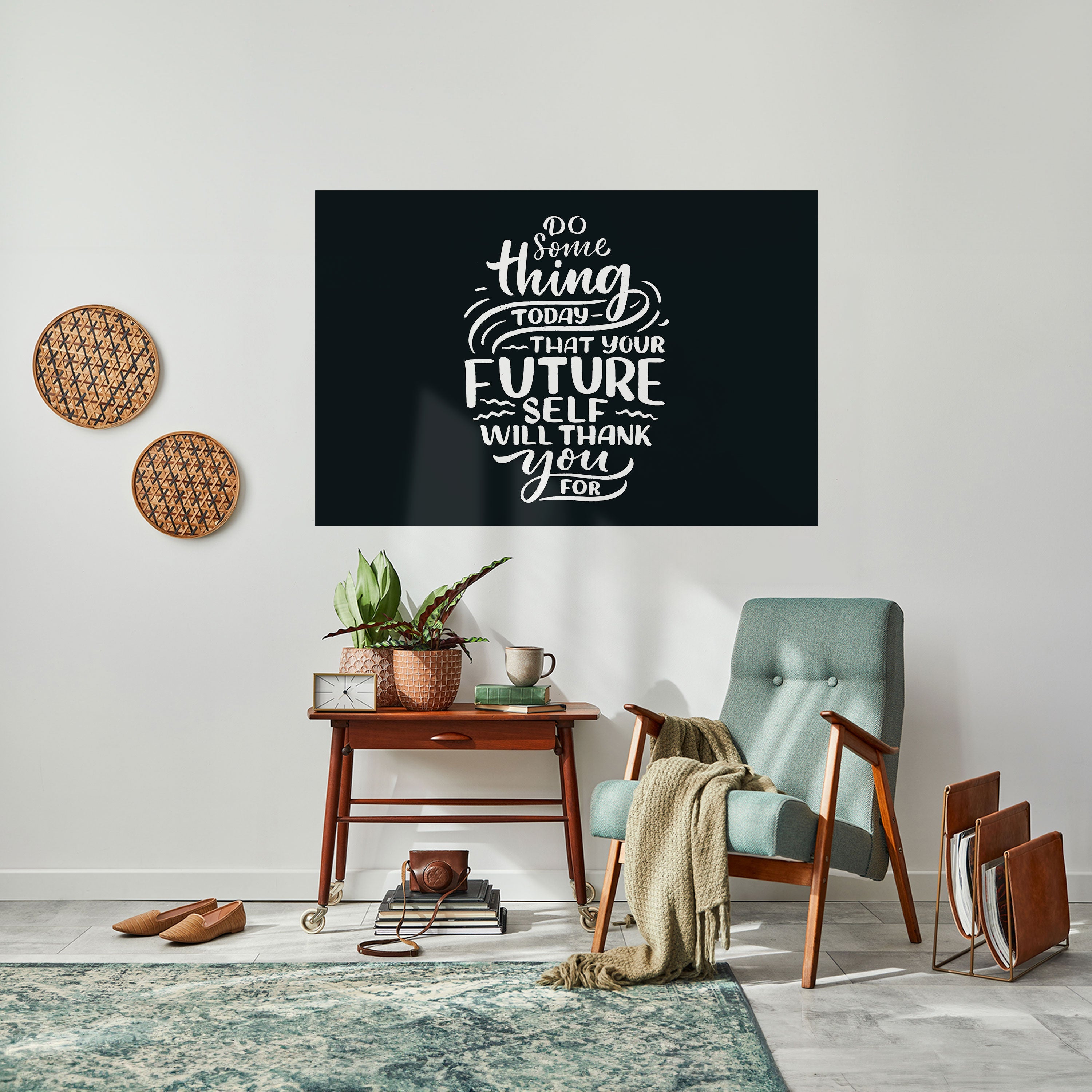 TUN SIE HEUTE ETWAS Horizontales Poster zum Abziehen und Aufkleben