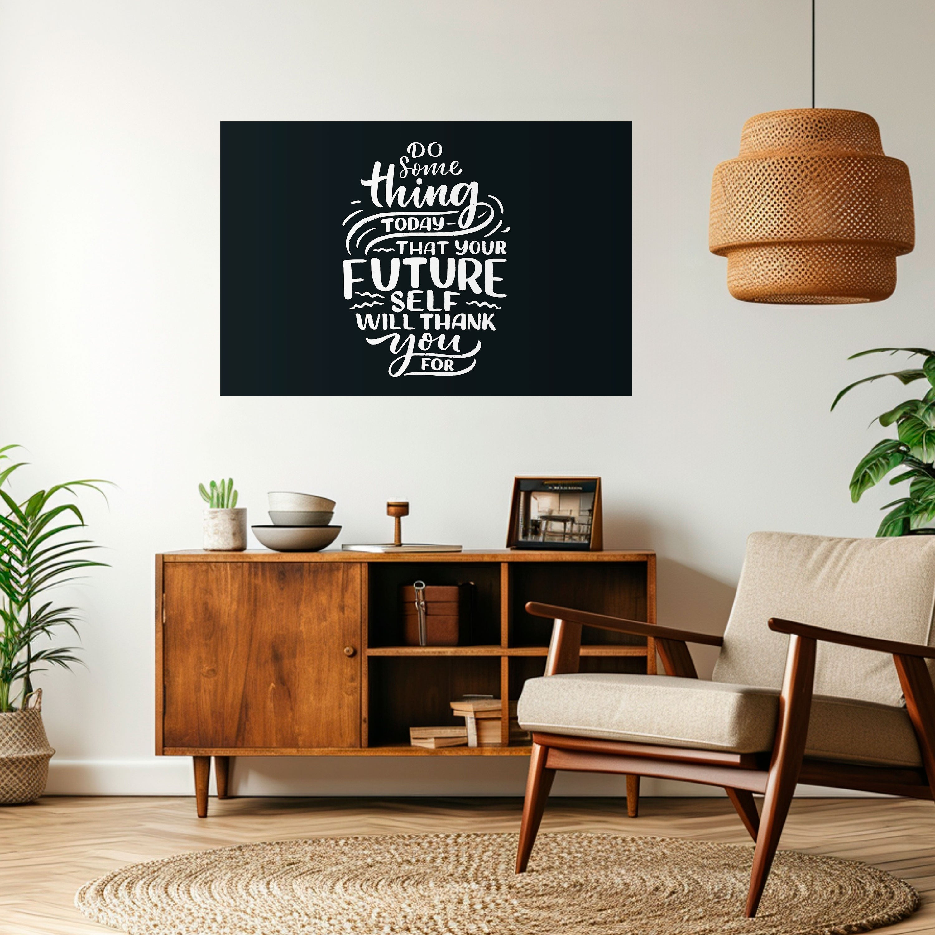 TUN SIE HEUTE ETWAS Horizontales Poster zum Abziehen und Aufkleben