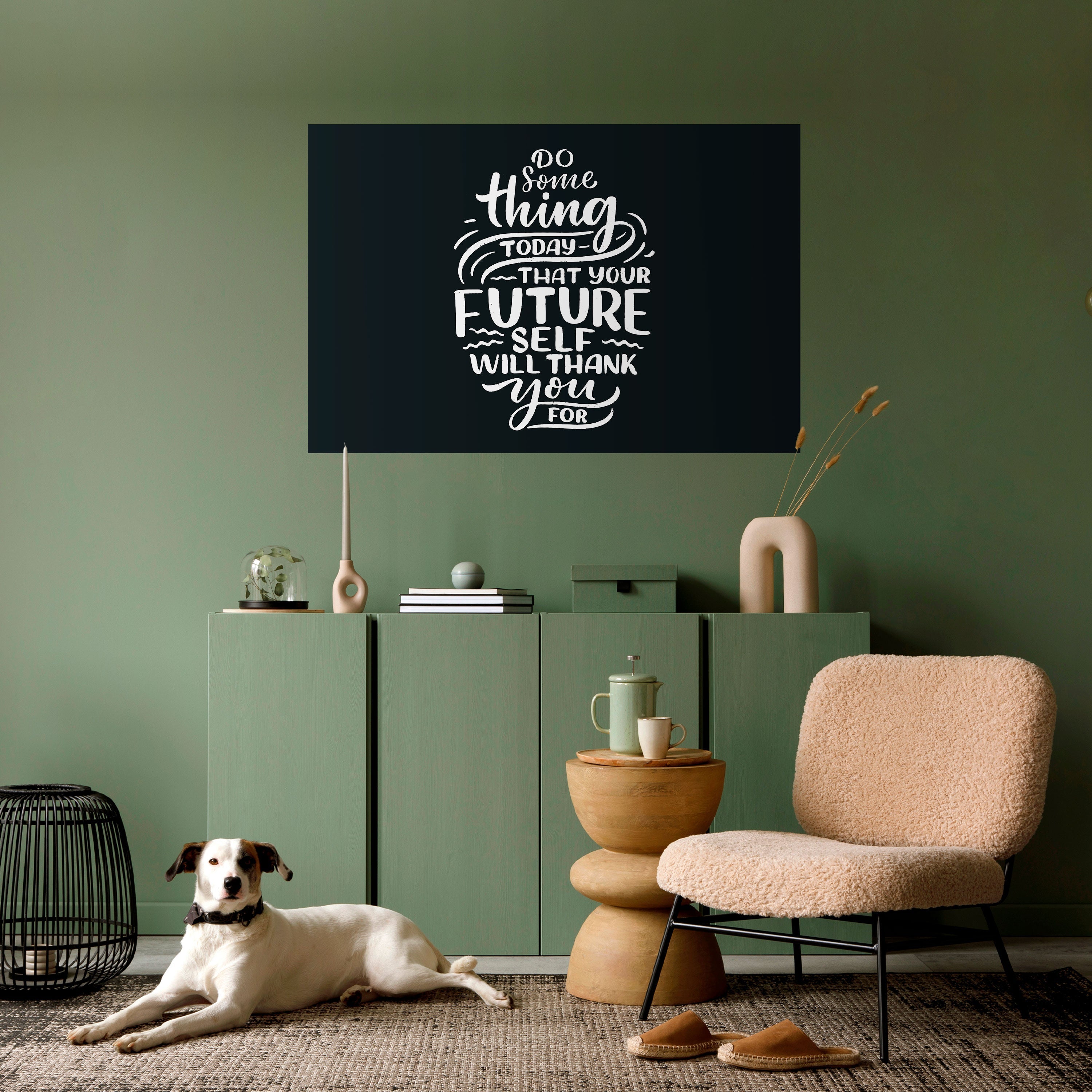TUN SIE HEUTE ETWAS Horizontales Poster zum Abziehen und Aufkleben