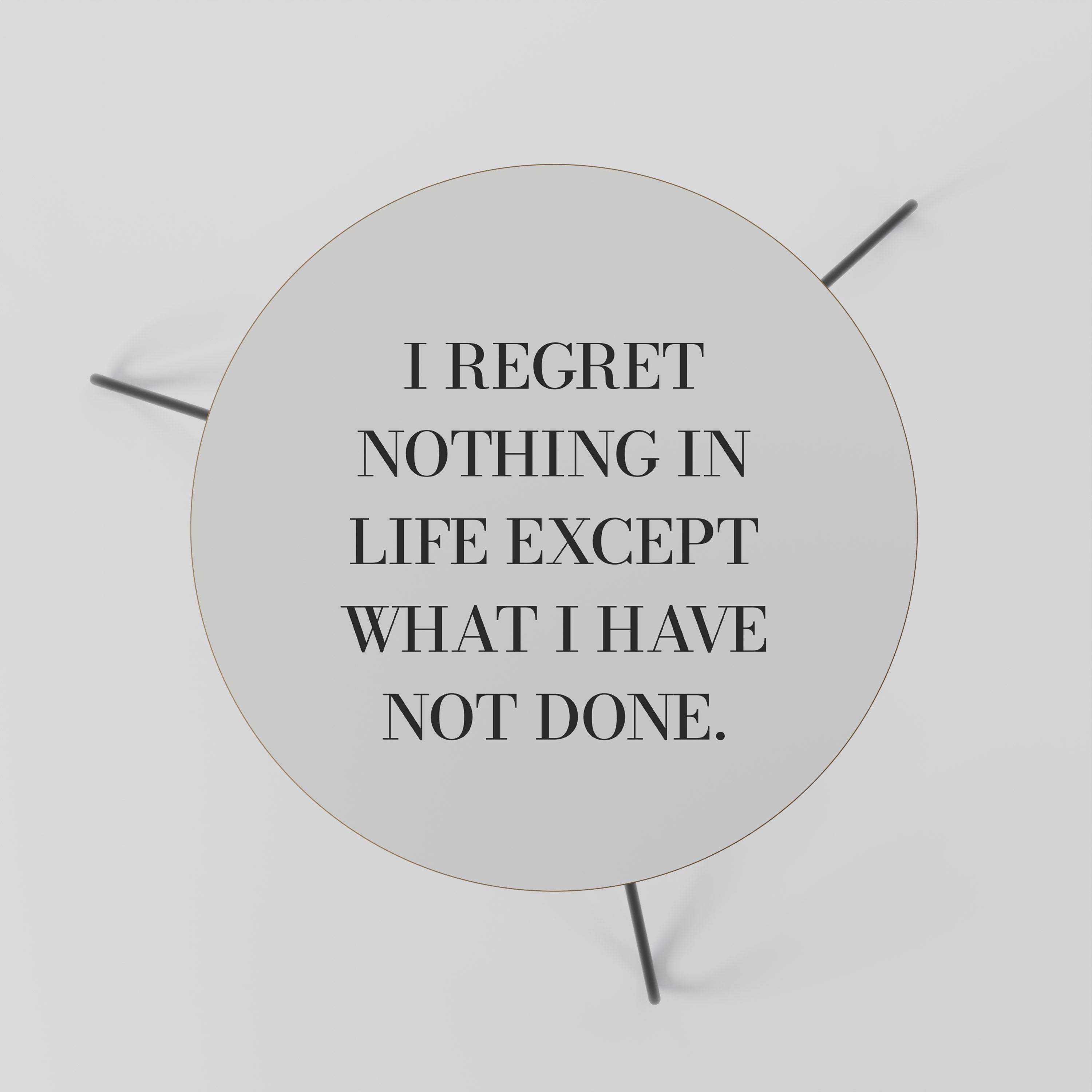 REGRET NOTING Couchtisch 60