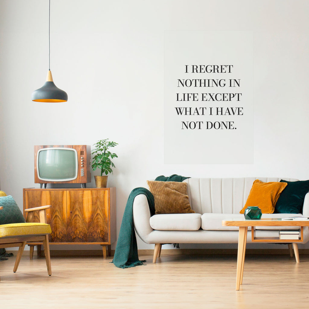 REGRET NOTS Vertikales Poster zum Abziehen und Aufkleben