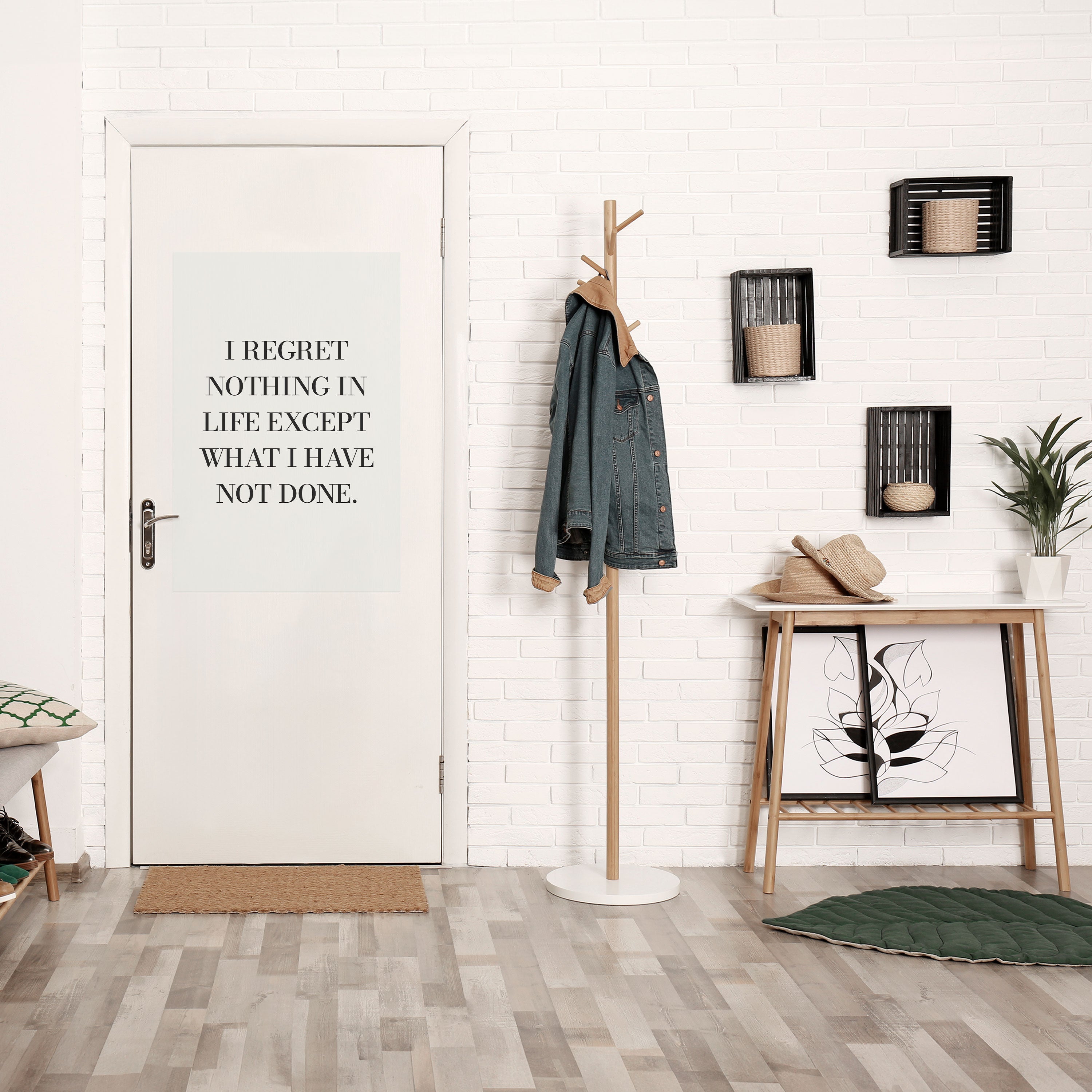 REGRET NOTS Vertikales Poster zum Abziehen und Aufkleben