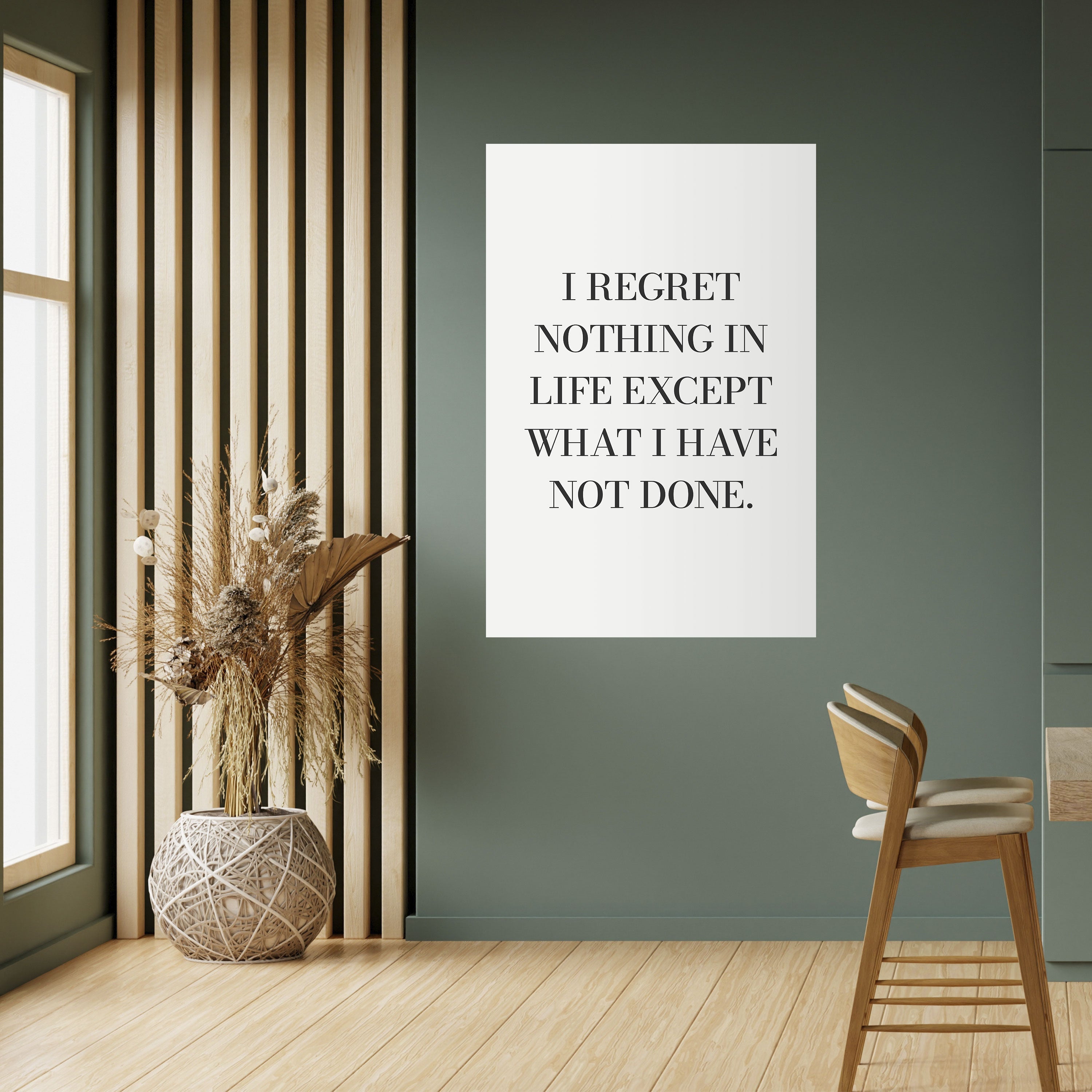 REGRET NOTS Vertikales Poster zum Abziehen und Aufkleben