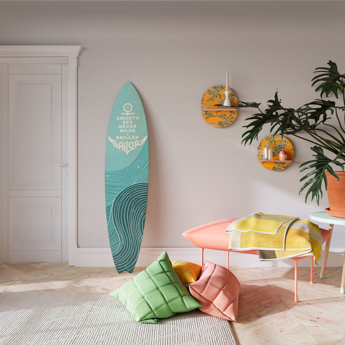SKILLED SAILOR Deko-Surfboard