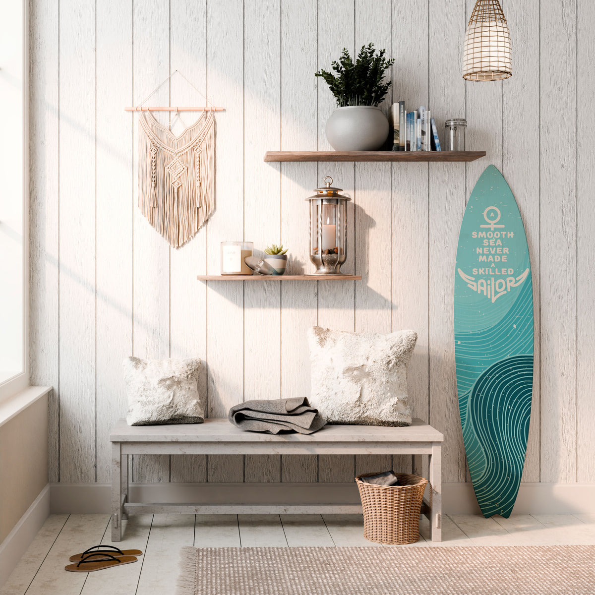 SKILLED SAILOR Deko-Surfboard