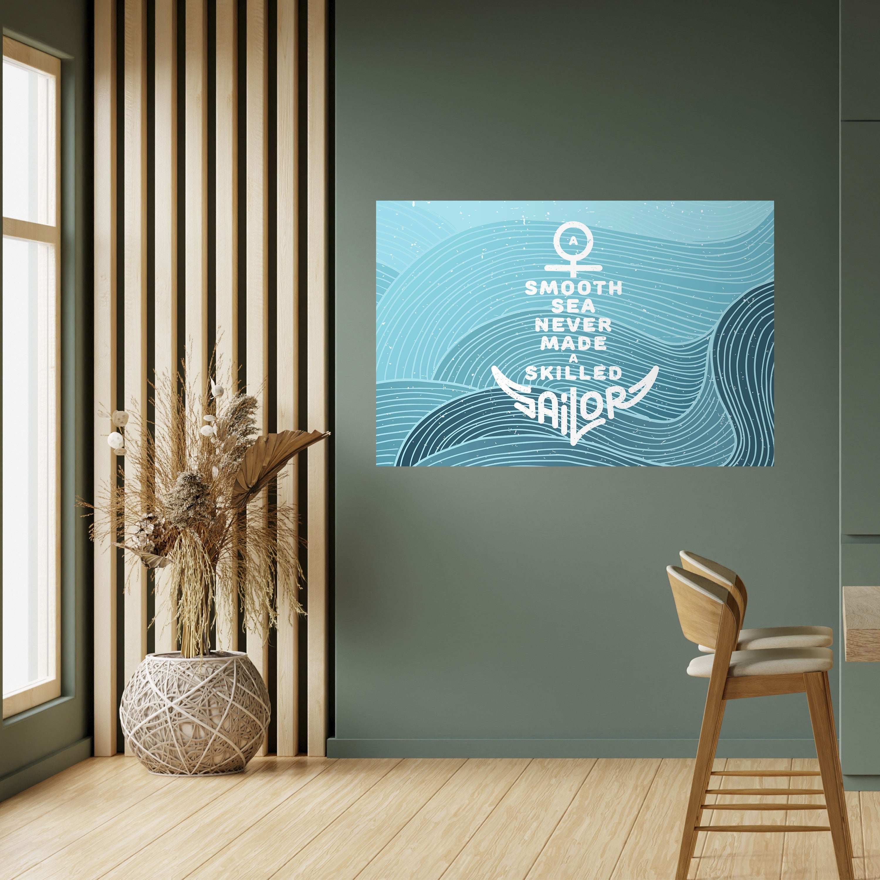 Geschickter Seemann, horizontales Poster zum Abziehen und Aufkleben
