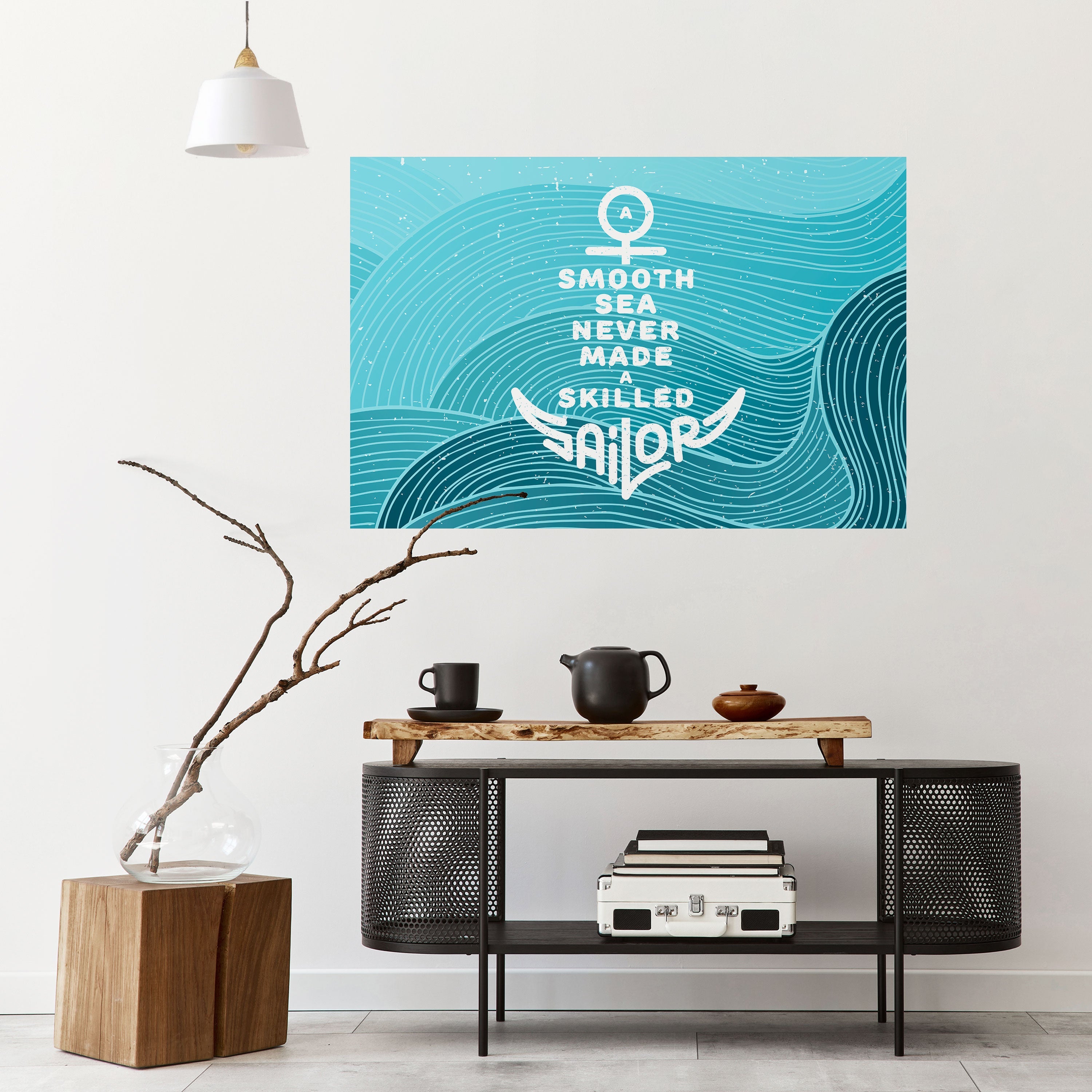 Geschickter Seemann, horizontales Poster zum Abziehen und Aufkleben