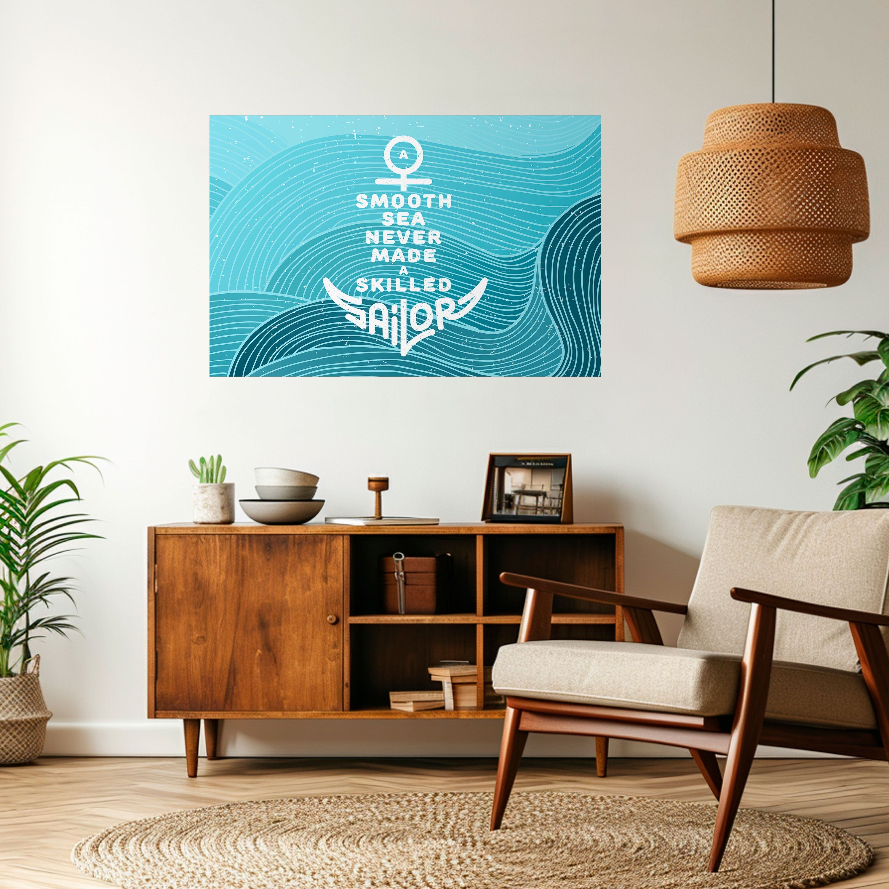 Geschickter Seemann, horizontales Poster zum Abziehen und Aufkleben