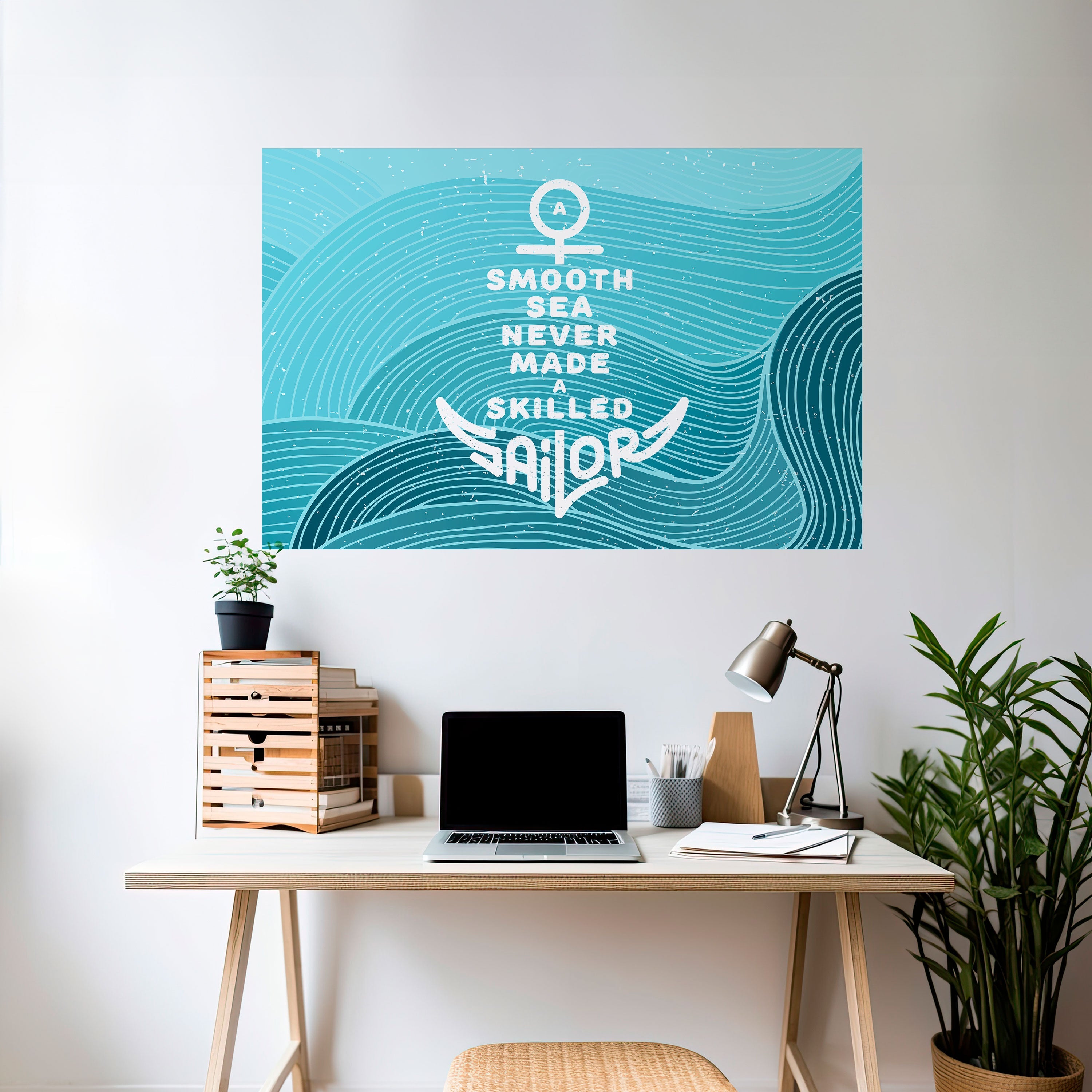 Geschickter Seemann, horizontales Poster zum Abziehen und Aufkleben