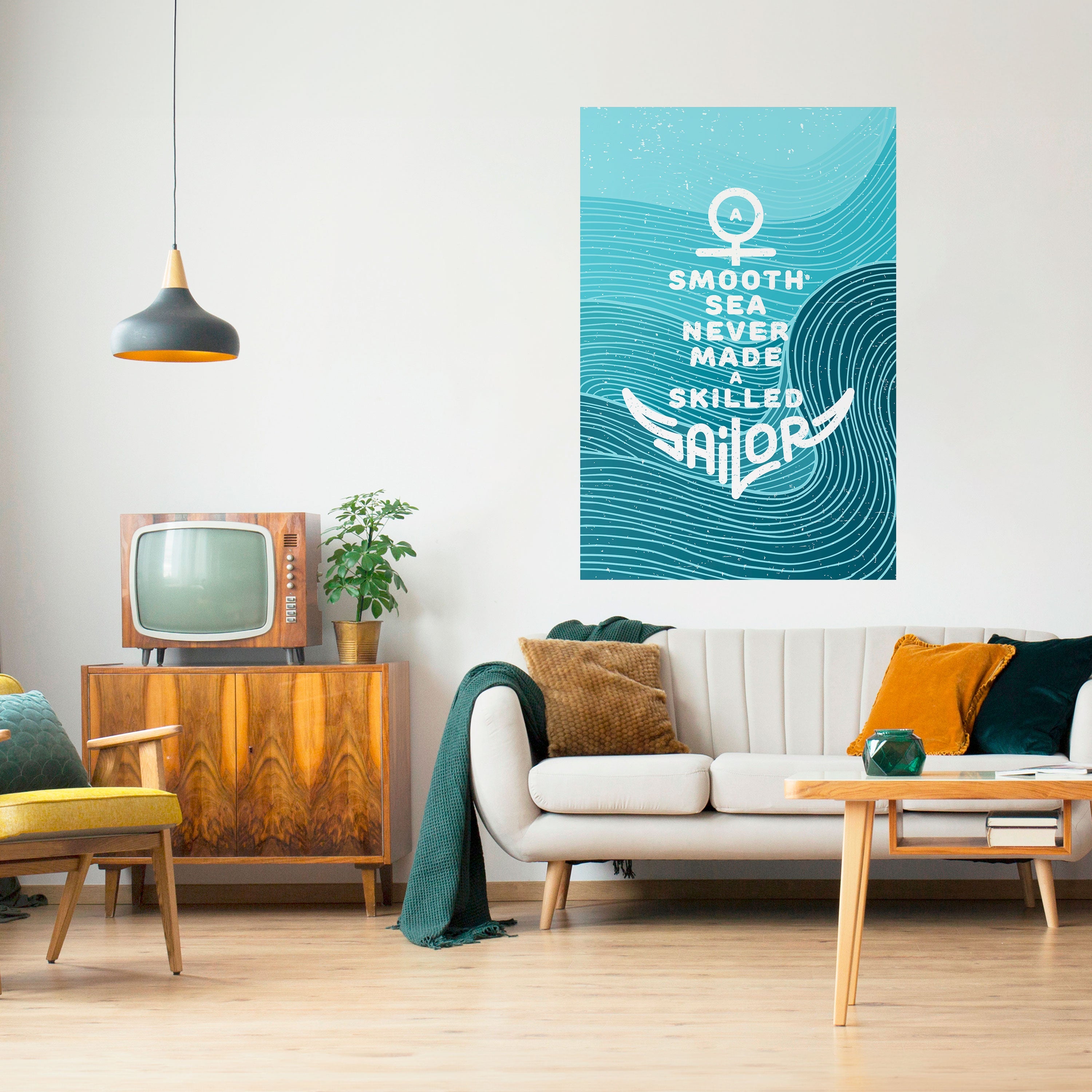 SKILLED SAILOR Vertikales Poster zum Abziehen und Aufkleben