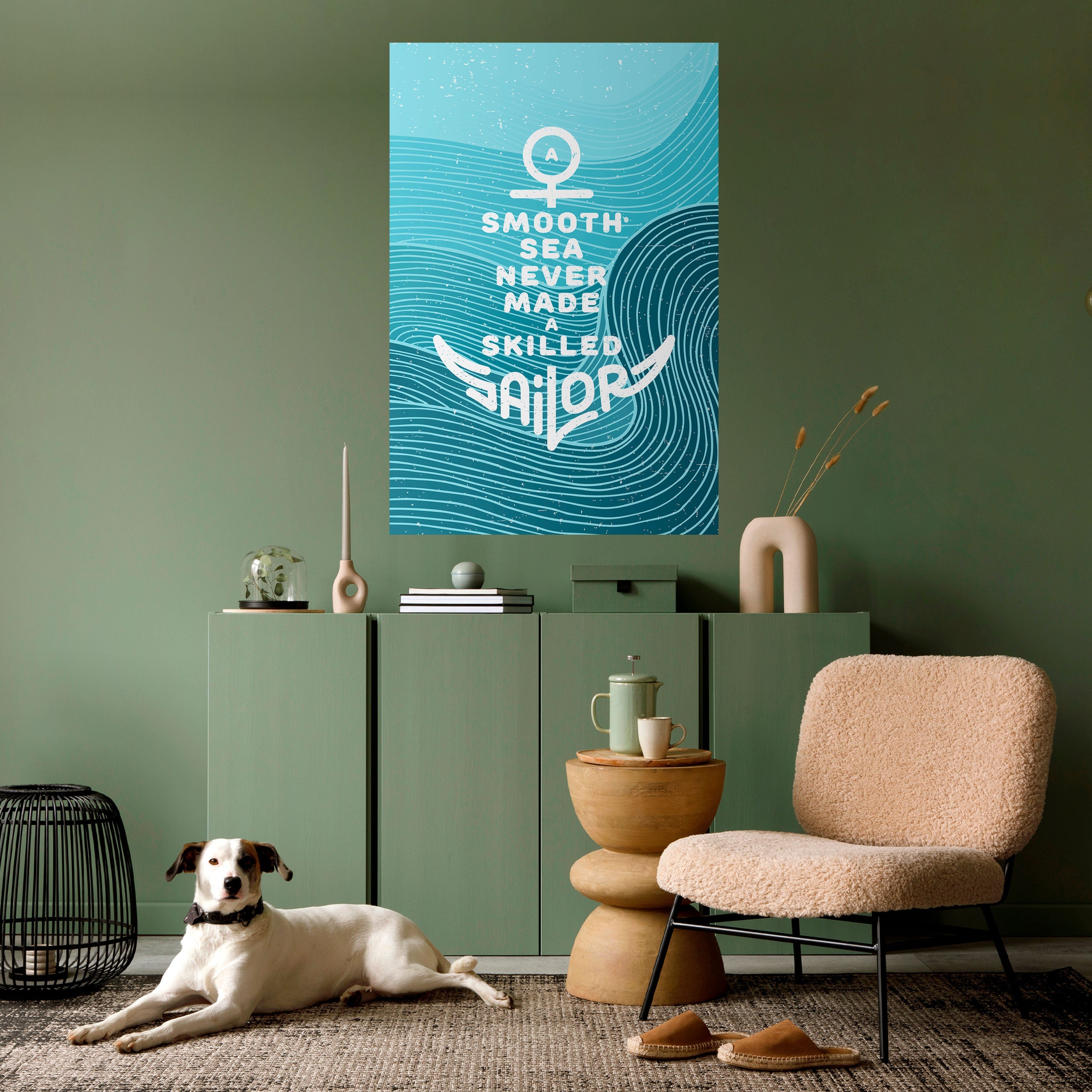 SKILLED SAILOR Vertikales Poster zum Abziehen und Aufkleben