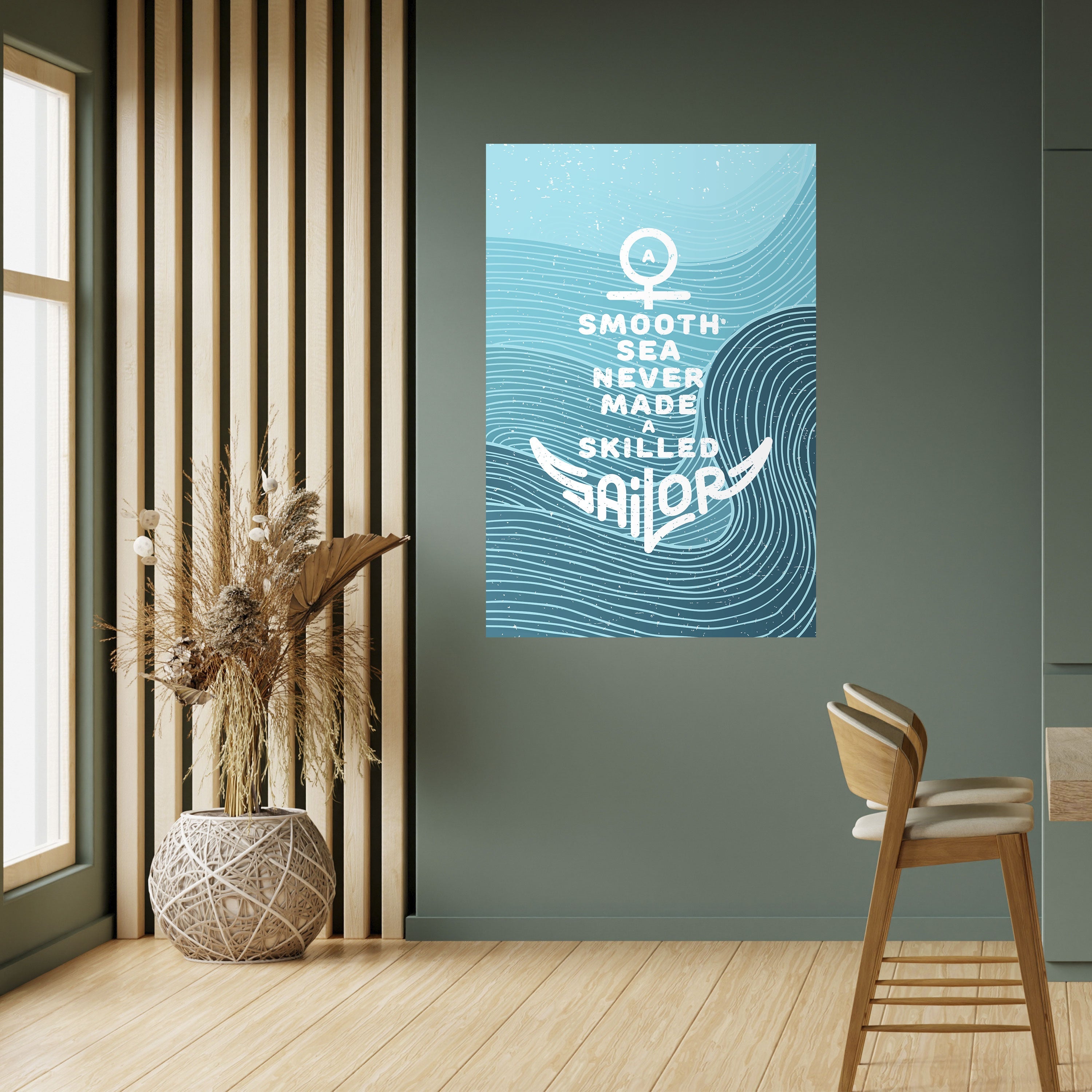 SKILLED SAILOR Vertikales Poster zum Abziehen und Aufkleben