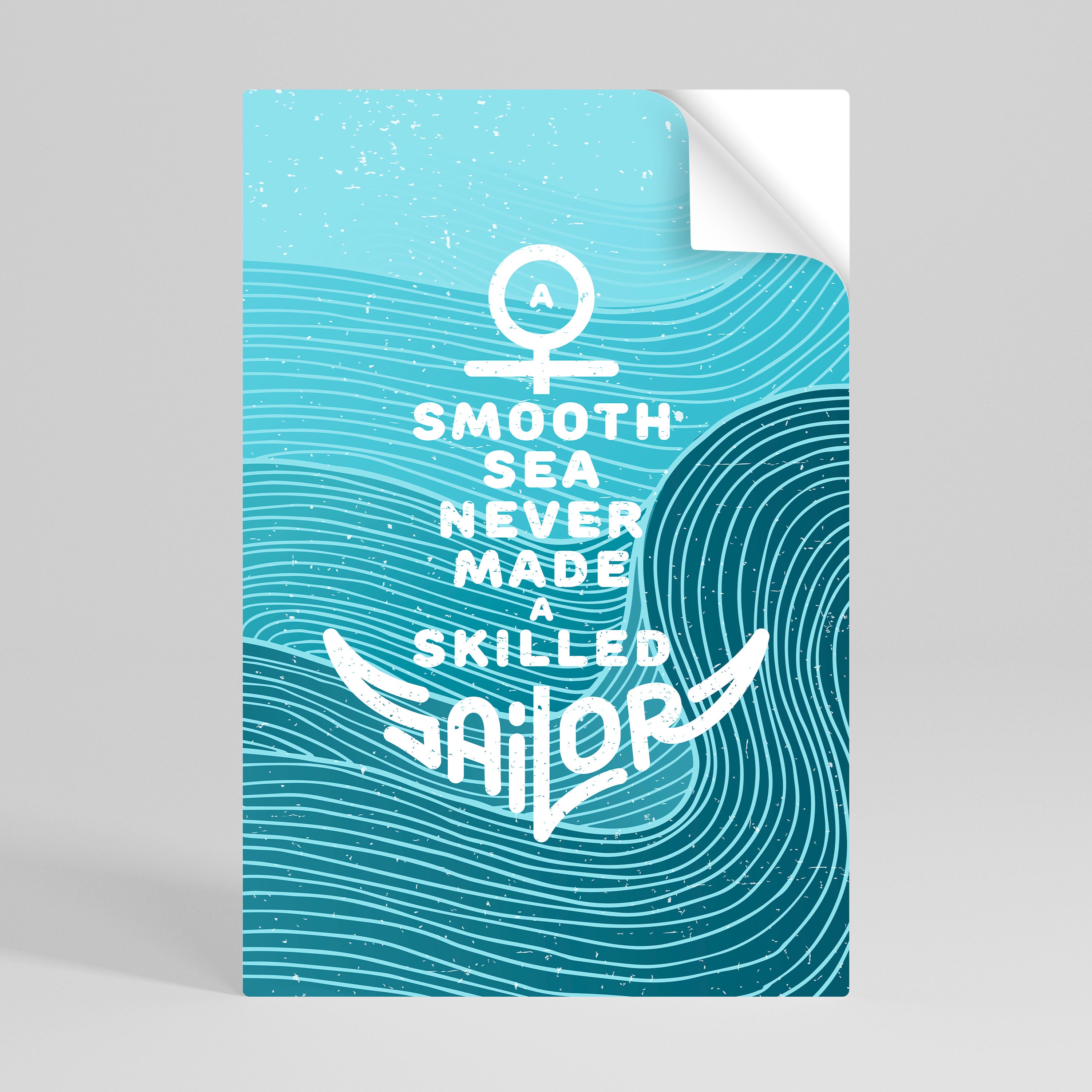 SKILLED SAILOR Selbstklebendes Poster - Hochformat