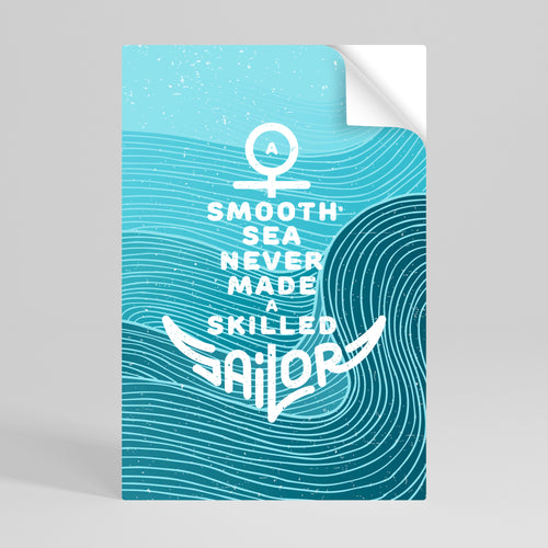 SKILLED SAILOR Peel and Stick Vertical Poster