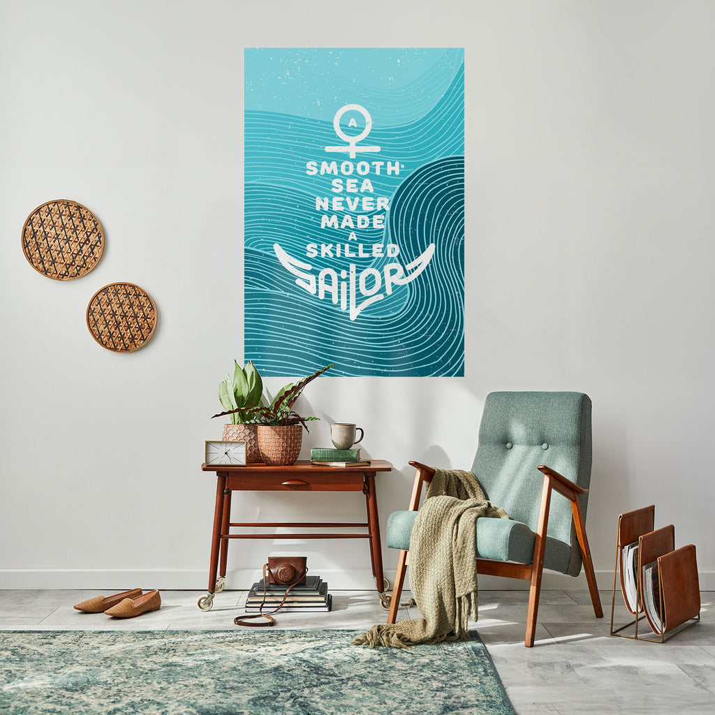 SKILLED SAILOR Peel and Stick Vertical Poster