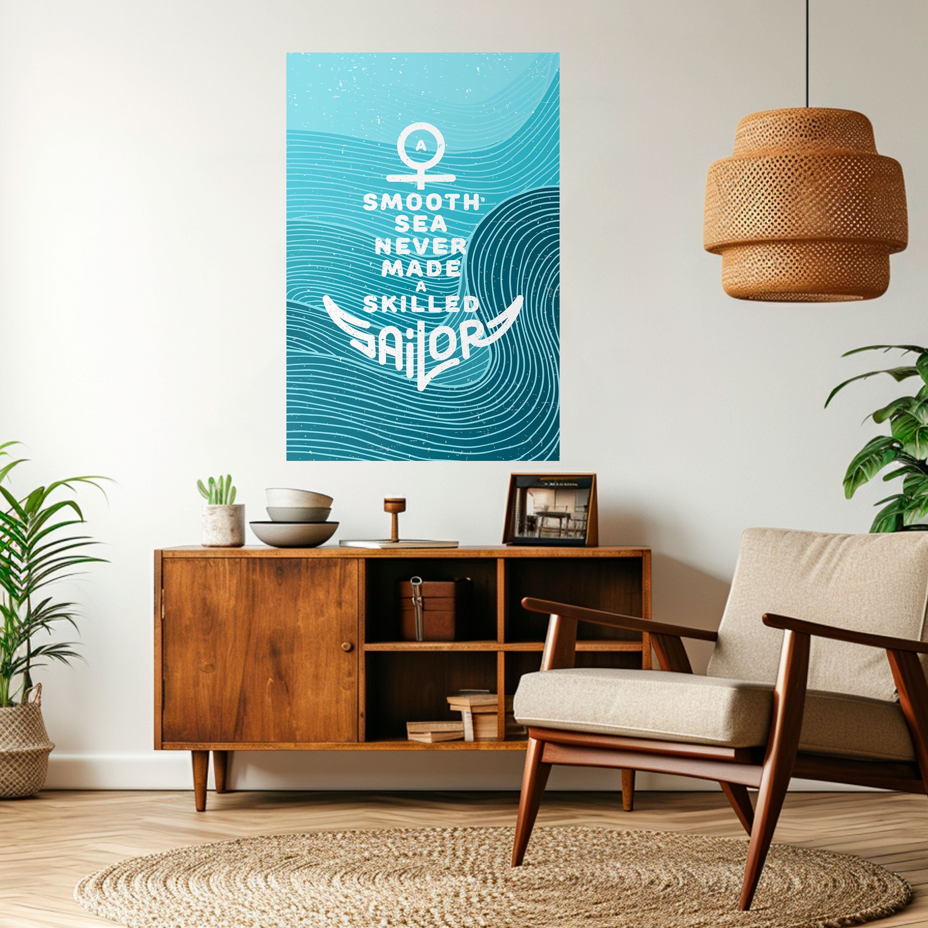 SKILLED SAILOR Vertikales Poster zum Abziehen und Aufkleben