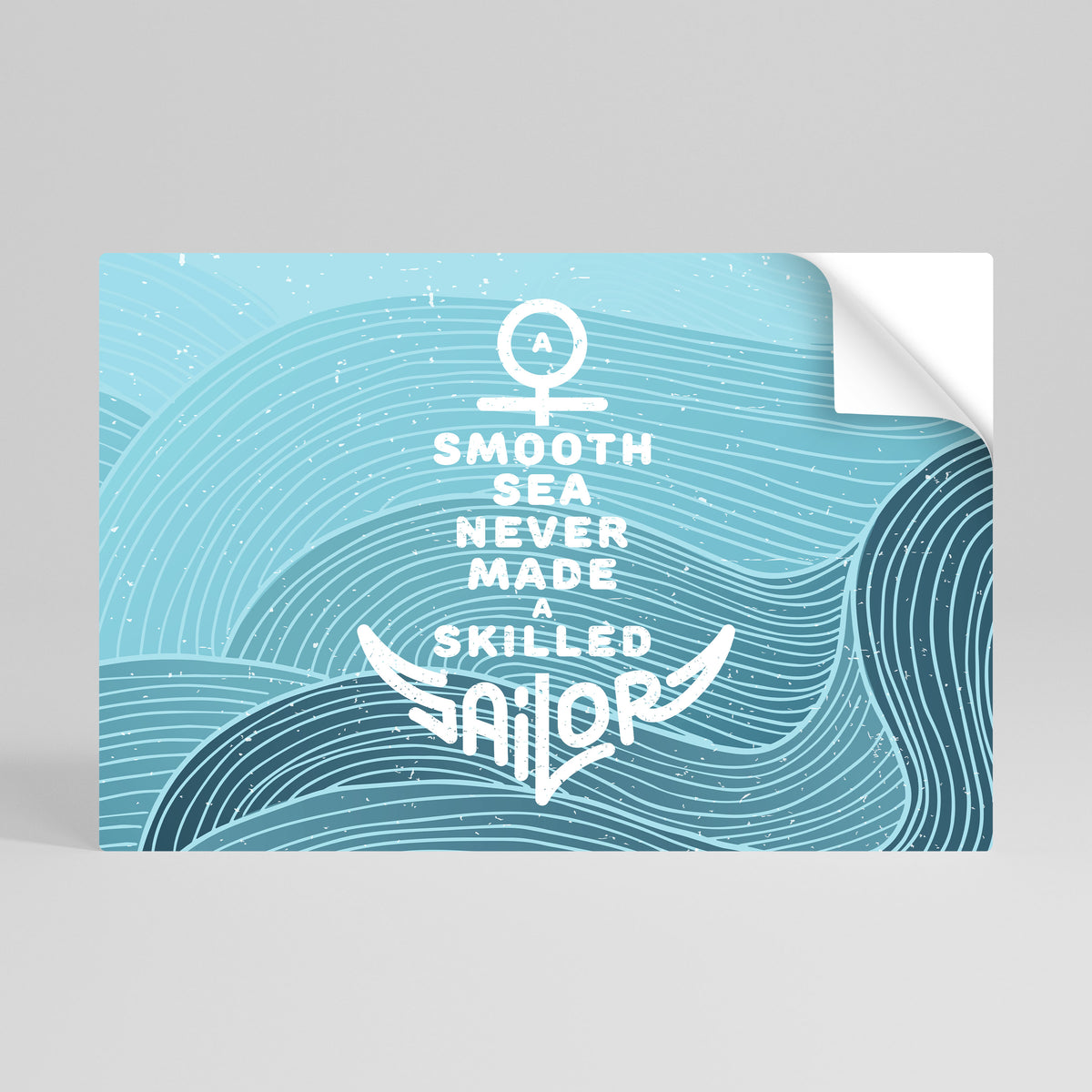 SKILLED SAILOR Selbstklebendes Horizontal-Poster