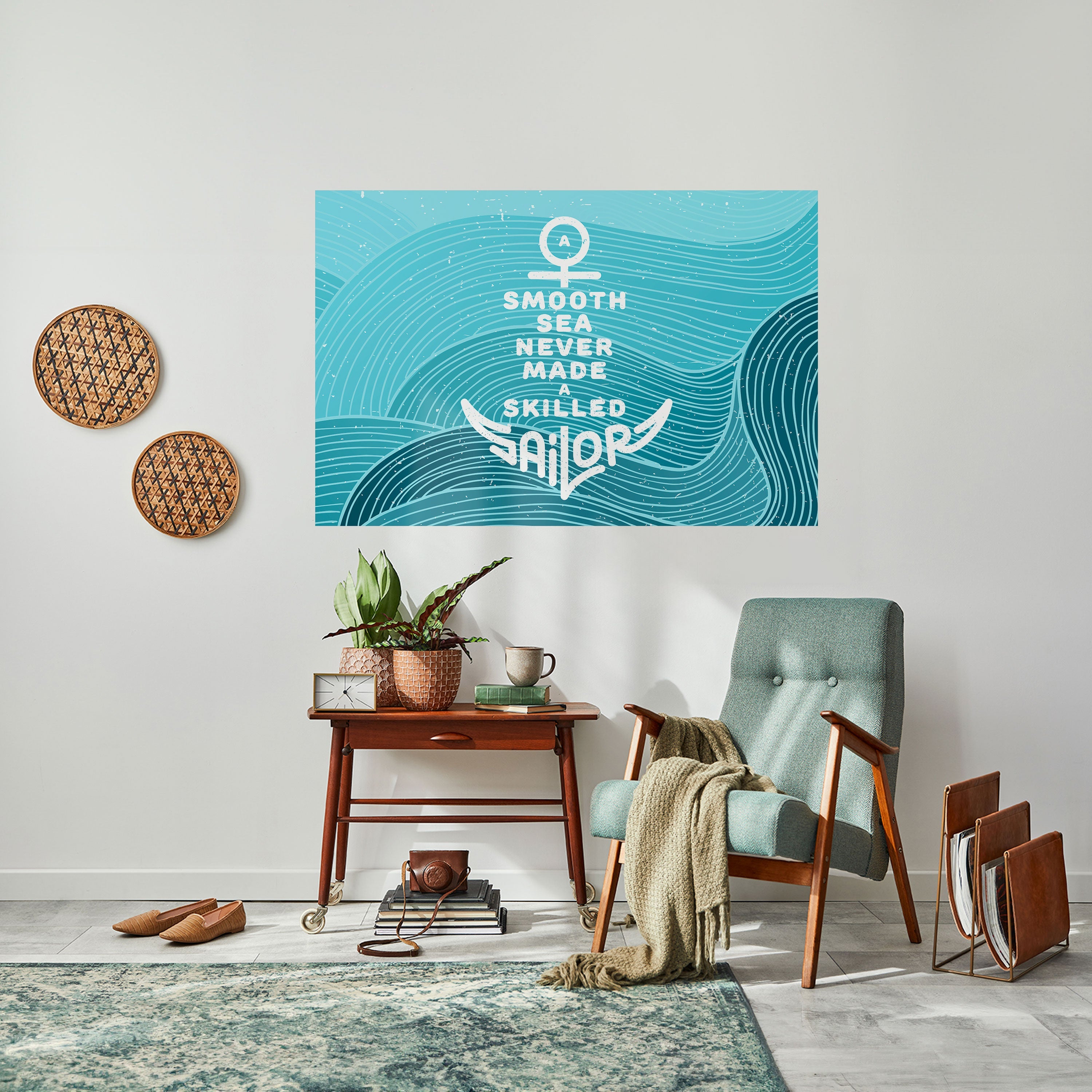 Geschickter Seemann, horizontales Poster zum Abziehen und Aufkleben