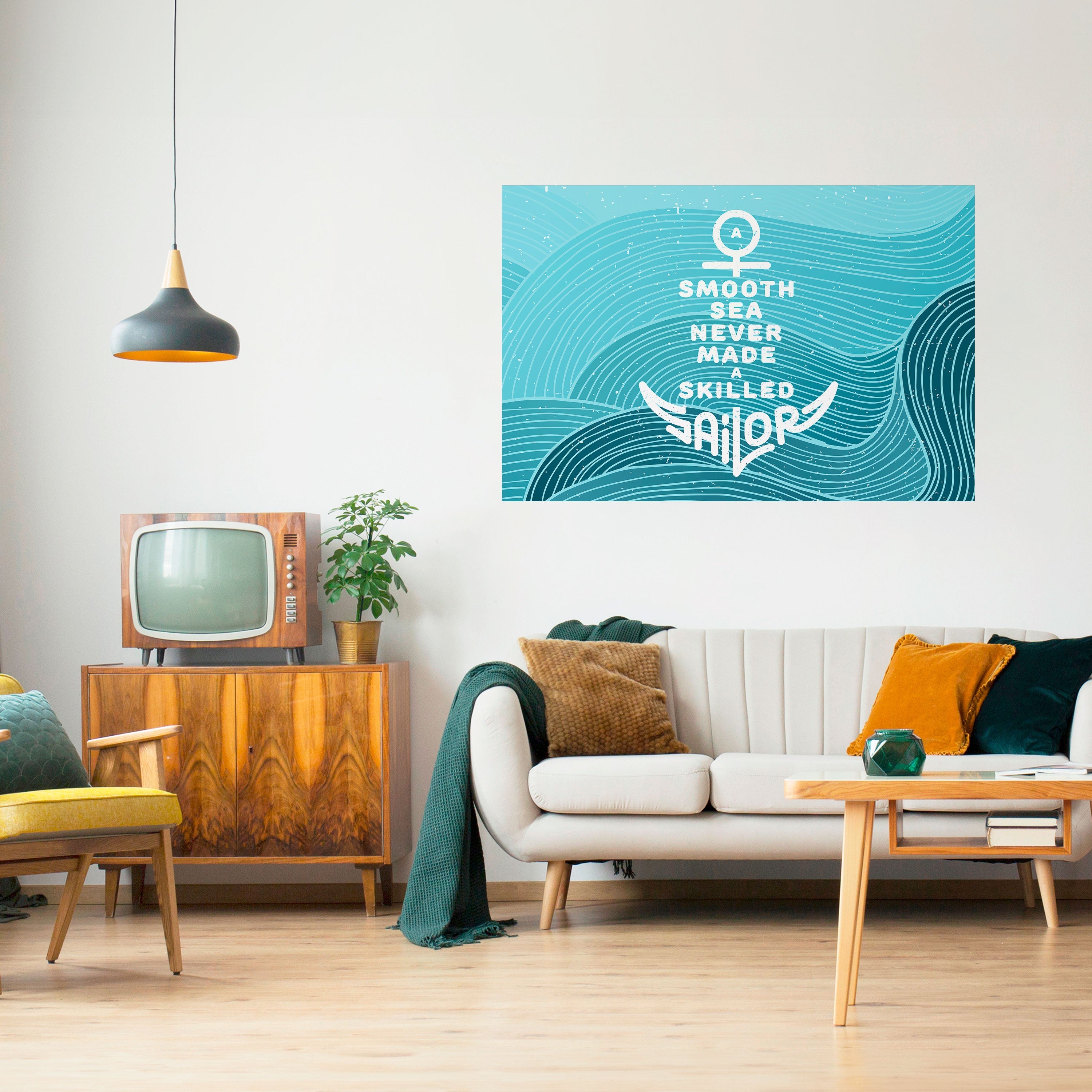 Geschickter Seemann, horizontales Poster zum Abziehen und Aufkleben