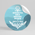 SKILLED SAILOR Runder Wandsticker zum Abziehen und Aufkleben