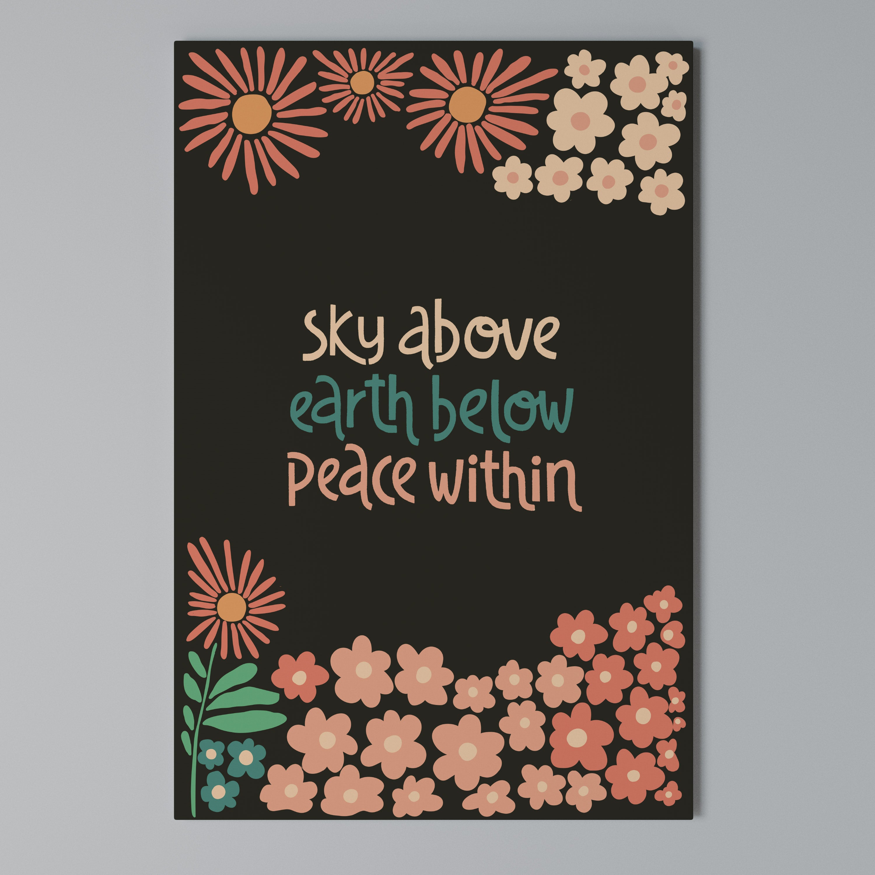 PEACE WITHIN Vertical Canvas Print