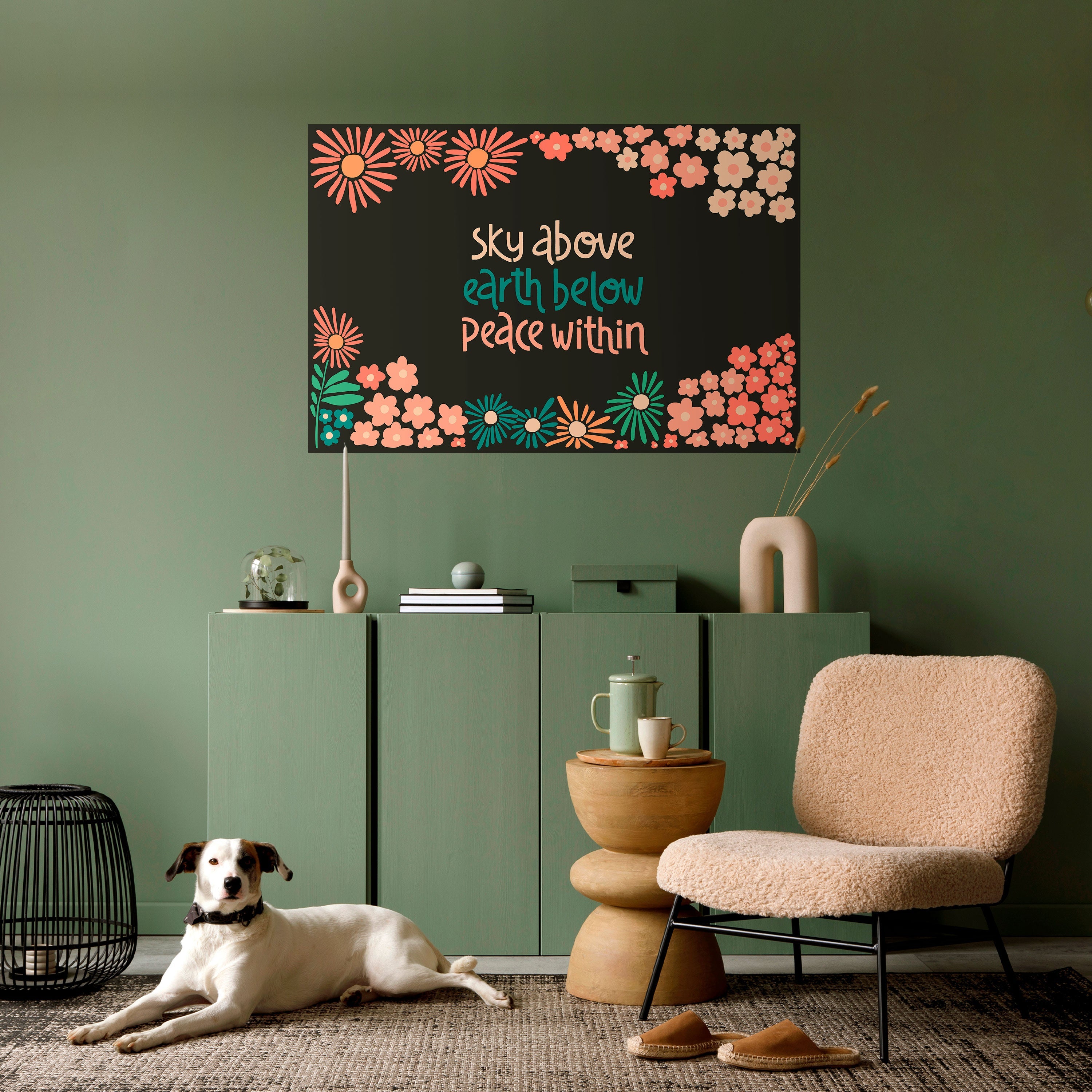 Horizontales Poster „Peace Within“ zum Abziehen und Aufkleben
