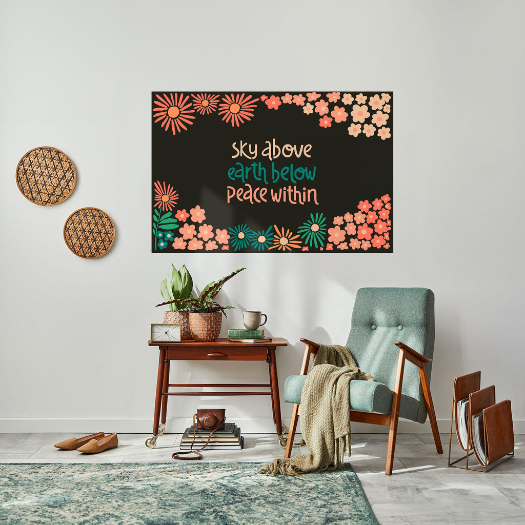 Horizontales Poster „Peace Within“ zum Abziehen und Aufkleben
