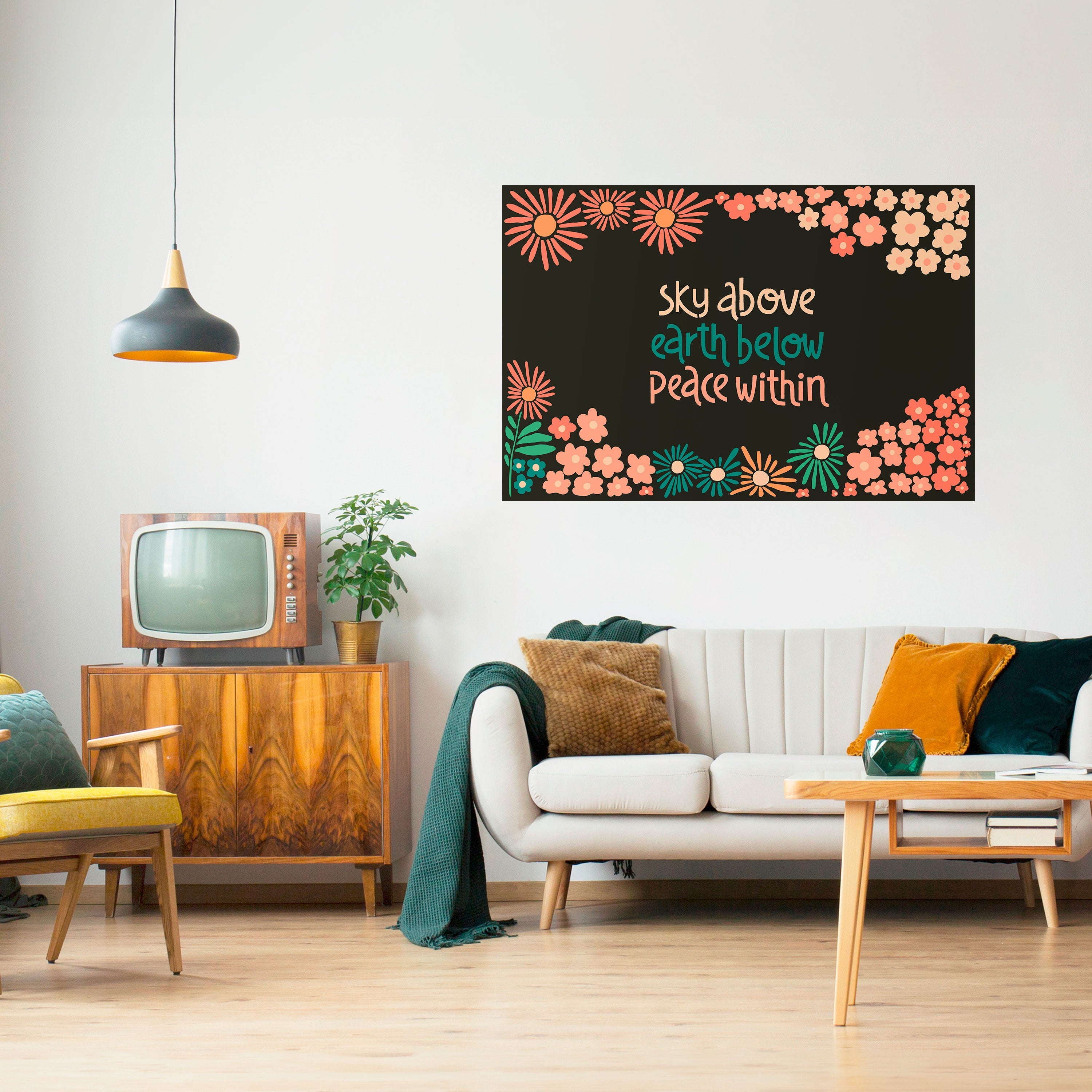Horizontales Poster „Peace Within“ zum Abziehen und Aufkleben