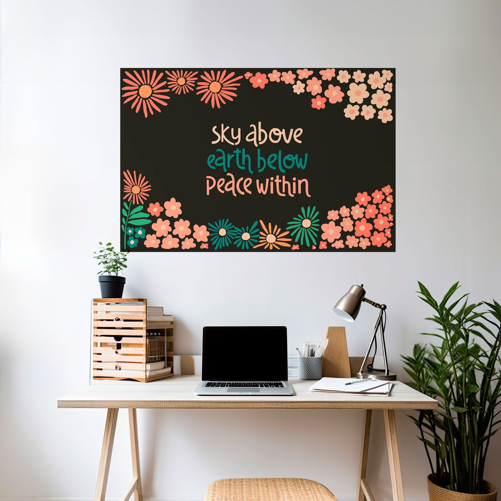 Horizontales Poster „Peace Within“ zum Abziehen und Aufkleben