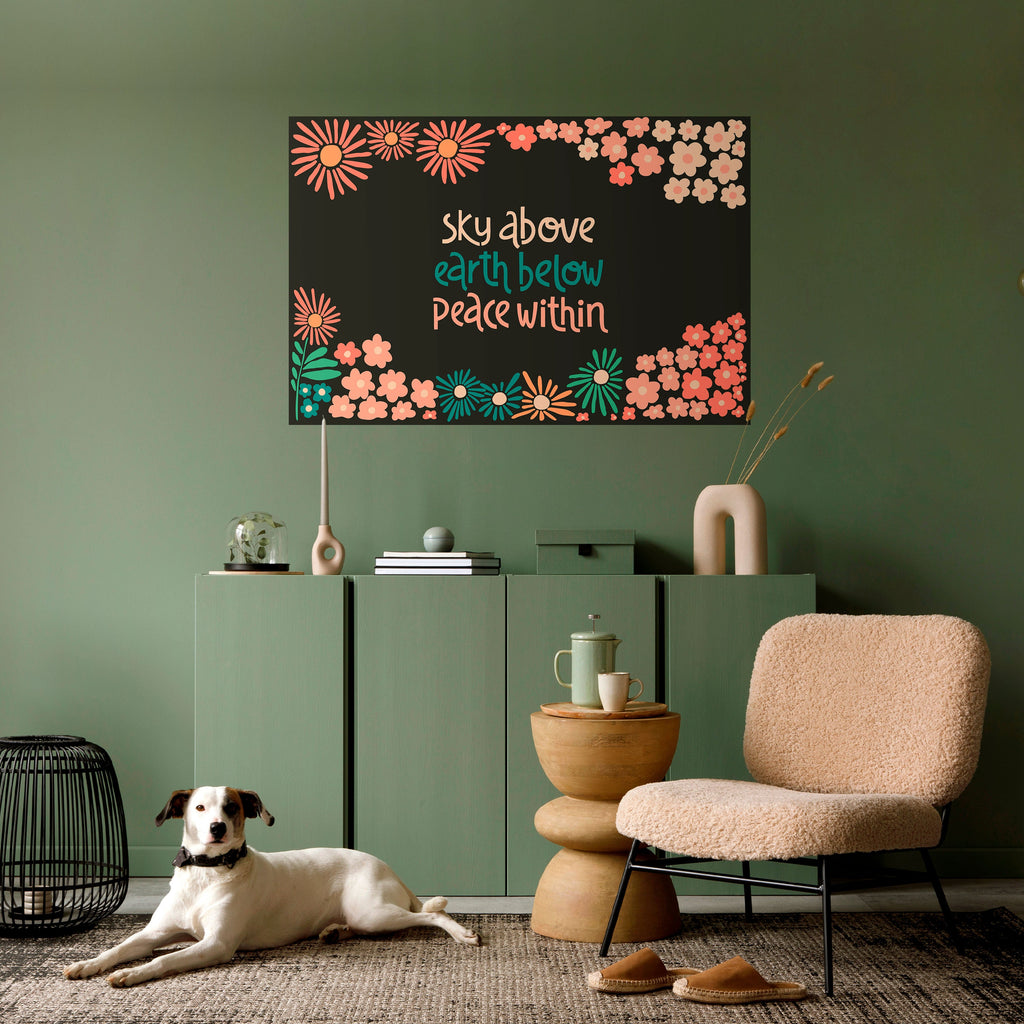 Horizontales Poster „Peace Within“ zum Abziehen und Aufkleben