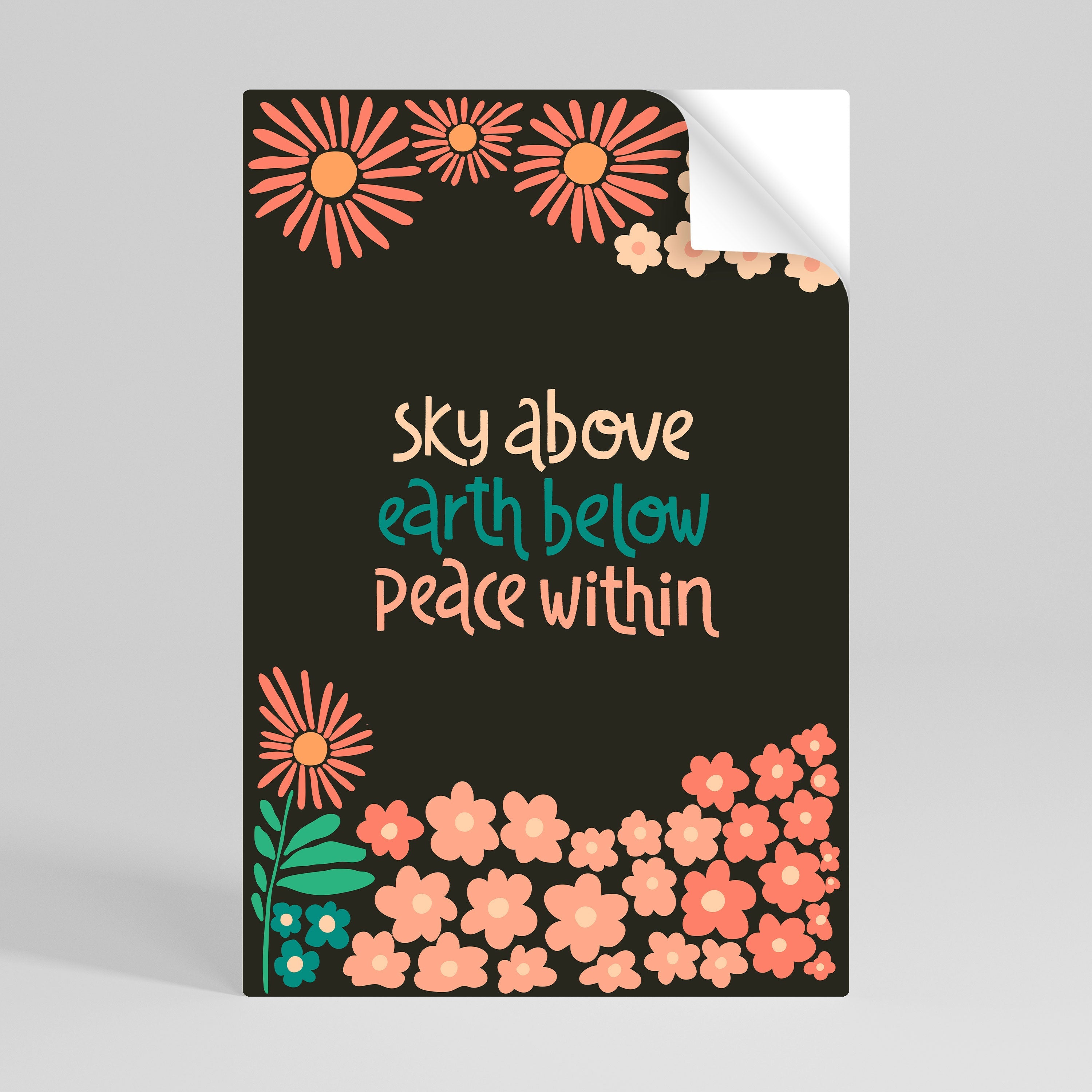 Vertikales Poster „Peace Within“ zum Abziehen und Aufkleben