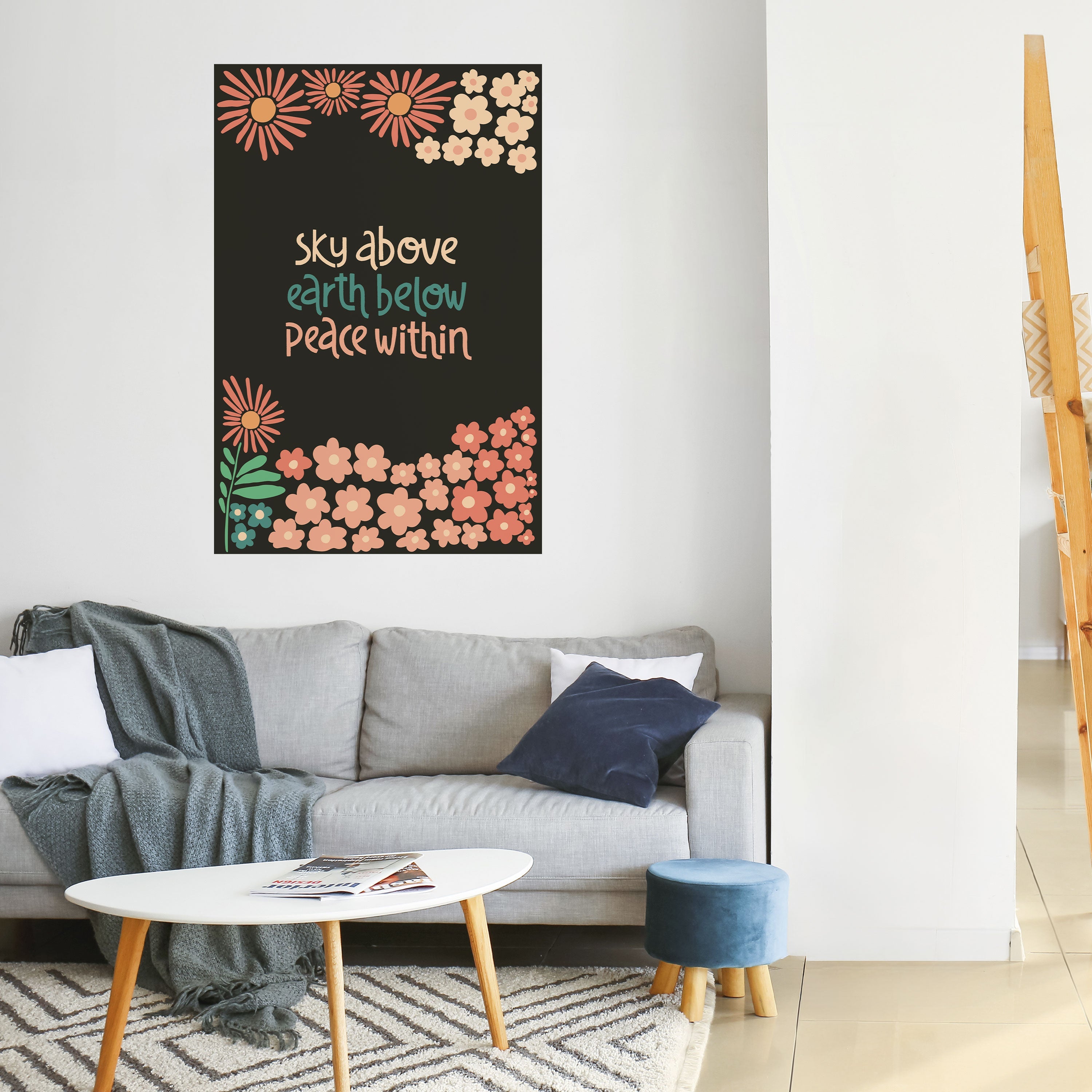 Vertikales Poster „Peace Within“ zum Abziehen und Aufkleben