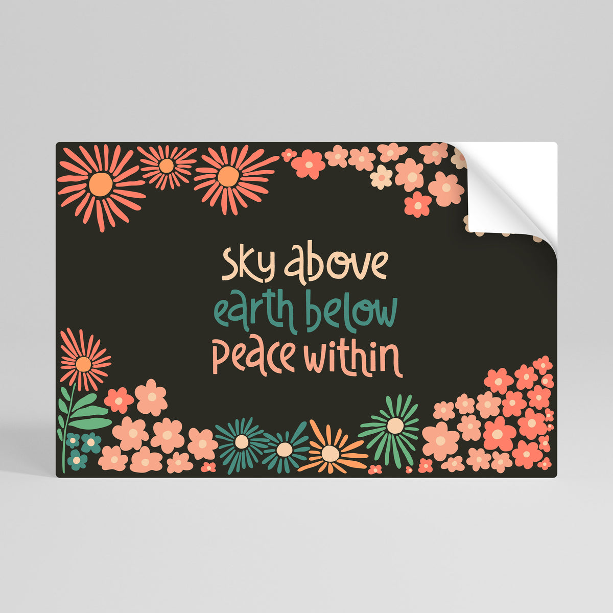 PEACE WITHIN Selbstklebendes Horizontal-Poster